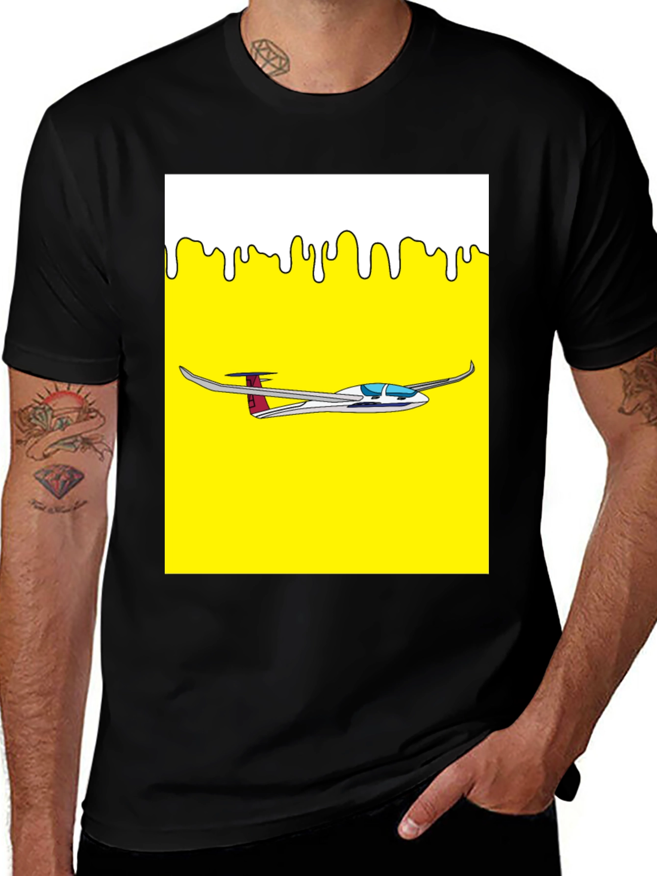 Variant 7 of Glider Plane Graphic Tee - Aviation Enthusiast Shirt