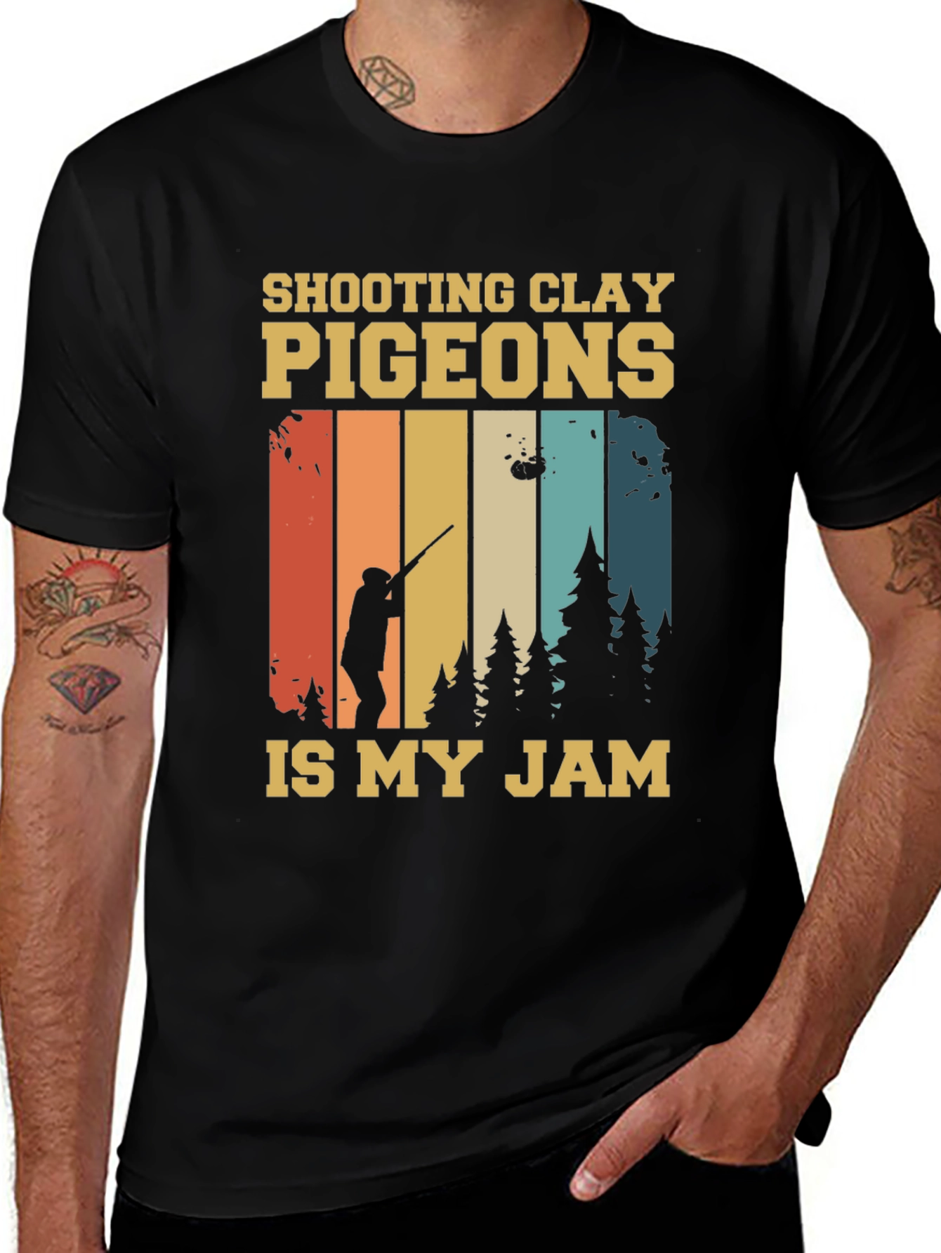 Variant 24 of Shooting Clay Pigeons T-Shirt | Vintage Style