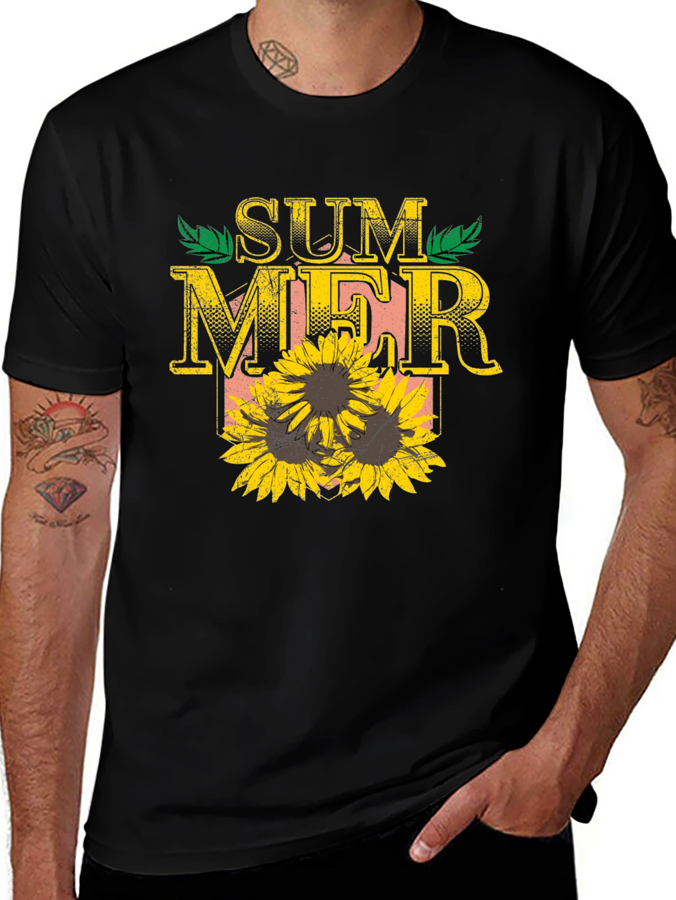 Summer Sunflower Graphic T-Shirt