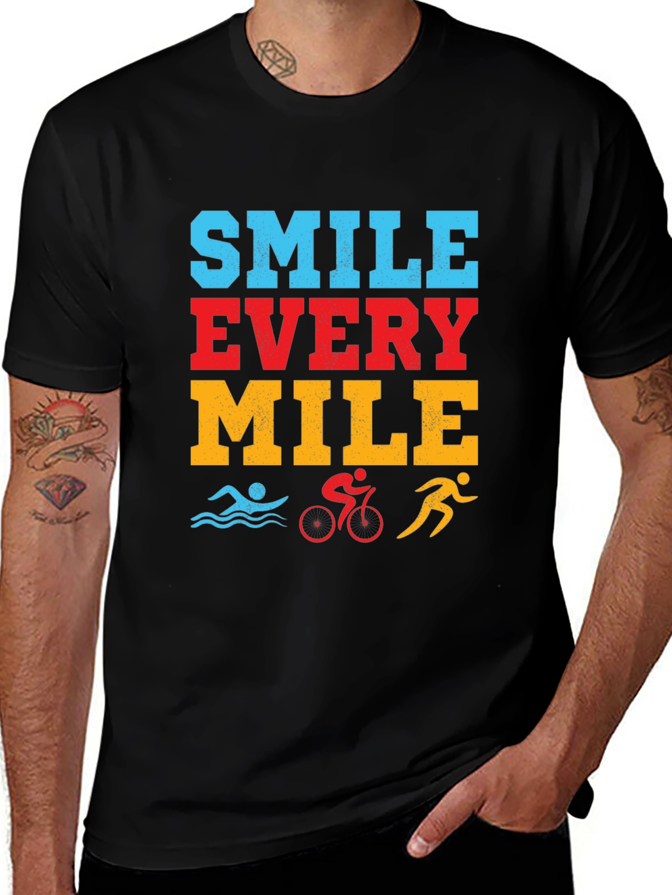 Variant 12 of Smile Every Mile Triathlon T-Shirt