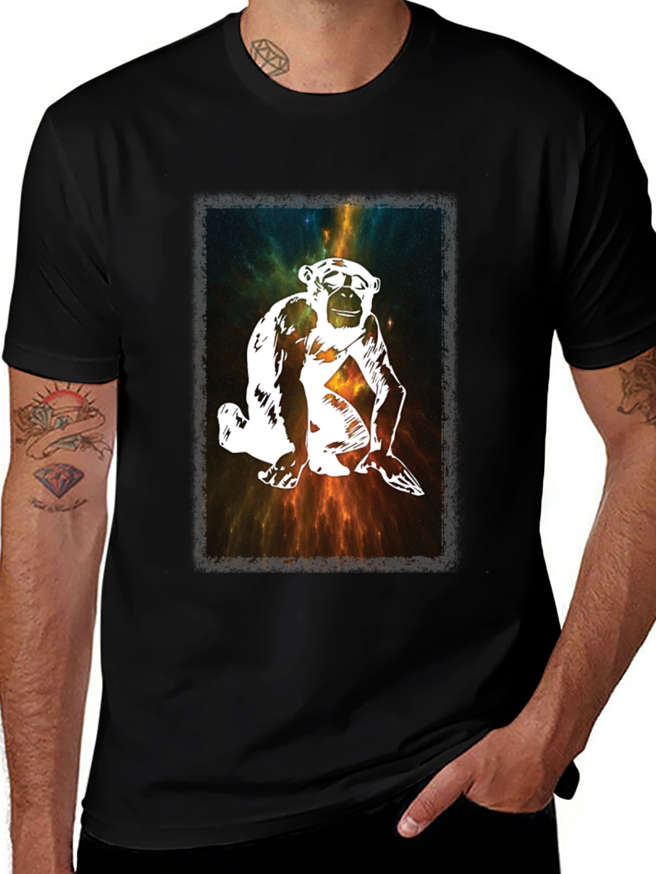 Variant 6 of Monkey Galaxy T-Shirt - Unique Graphic Tee