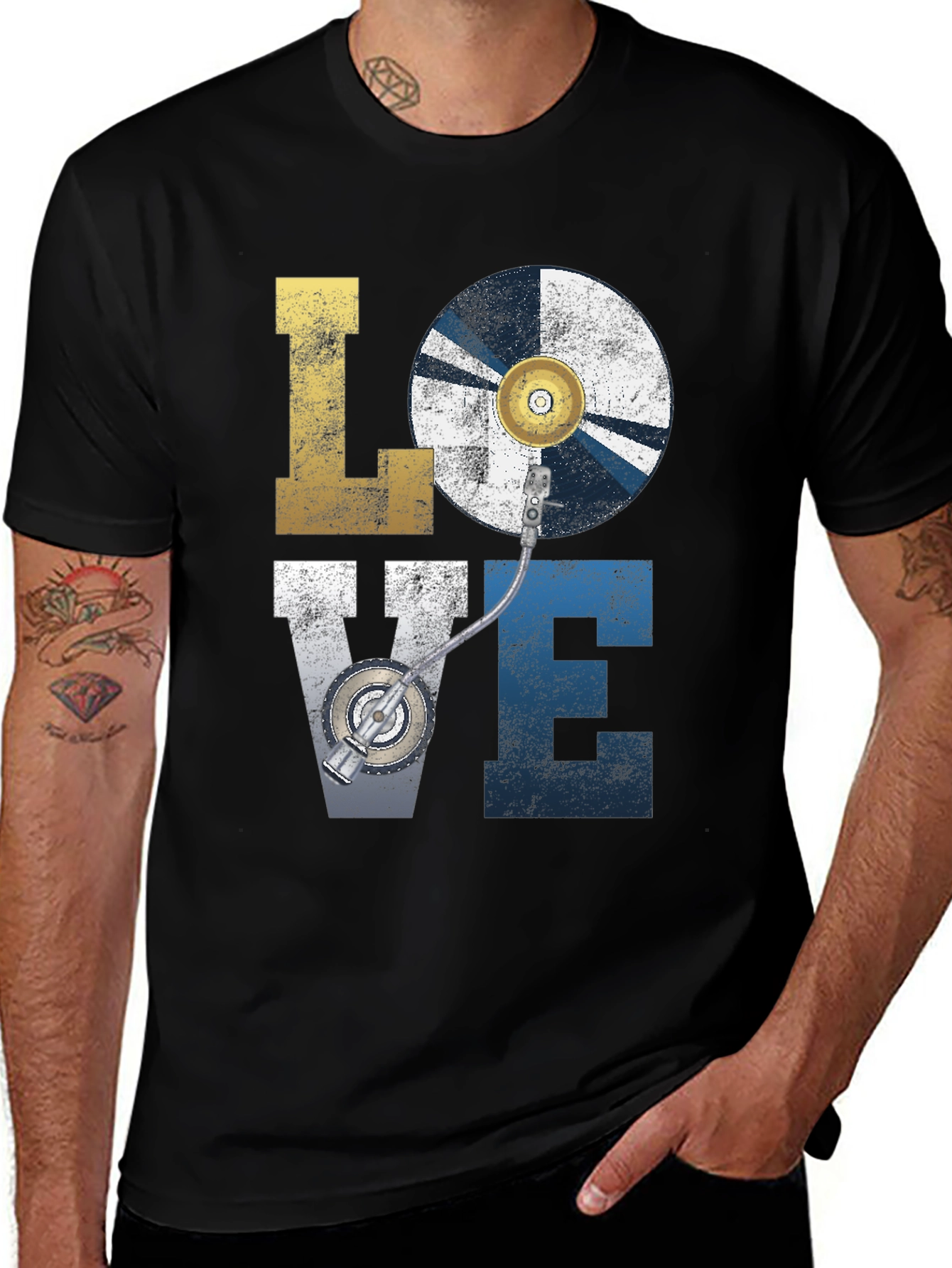 Retro DJ Love T-Shirt Vinyl Music Lover Tee