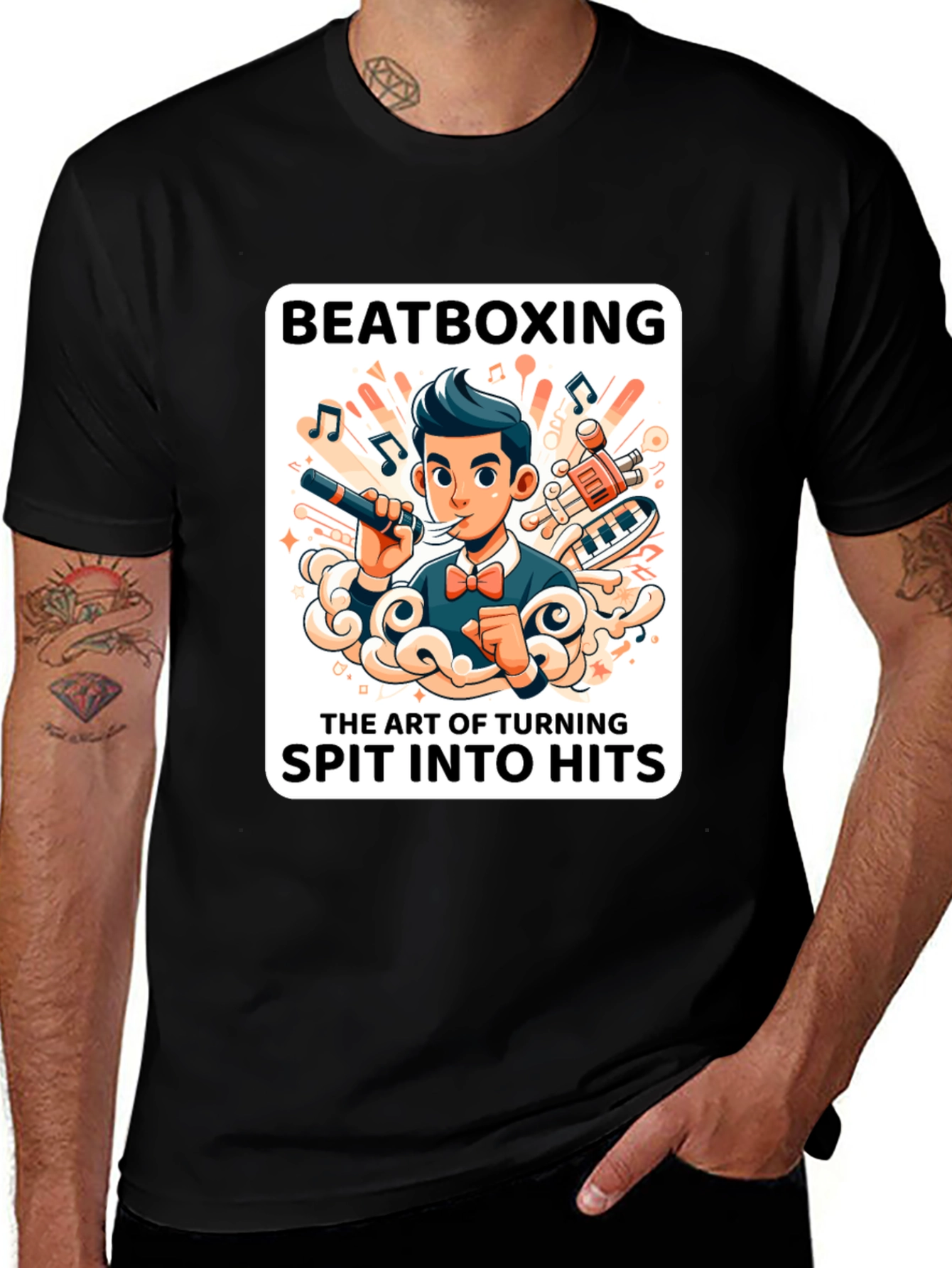 Variant 11 of Beatboxing Graphic Tee - Spit into Hits