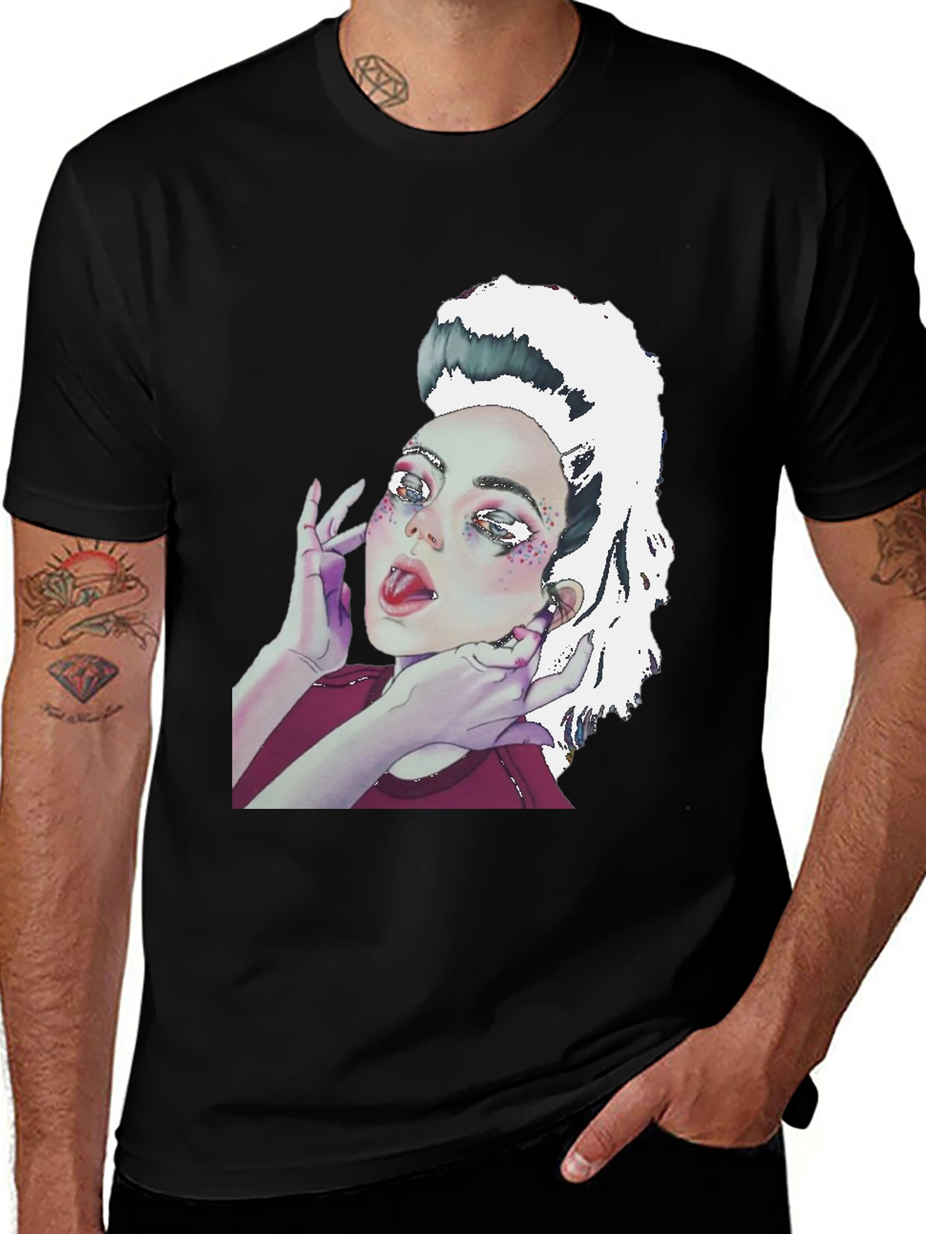 Variant 3 of Graphic Print Tee - Unique Artistic Design
