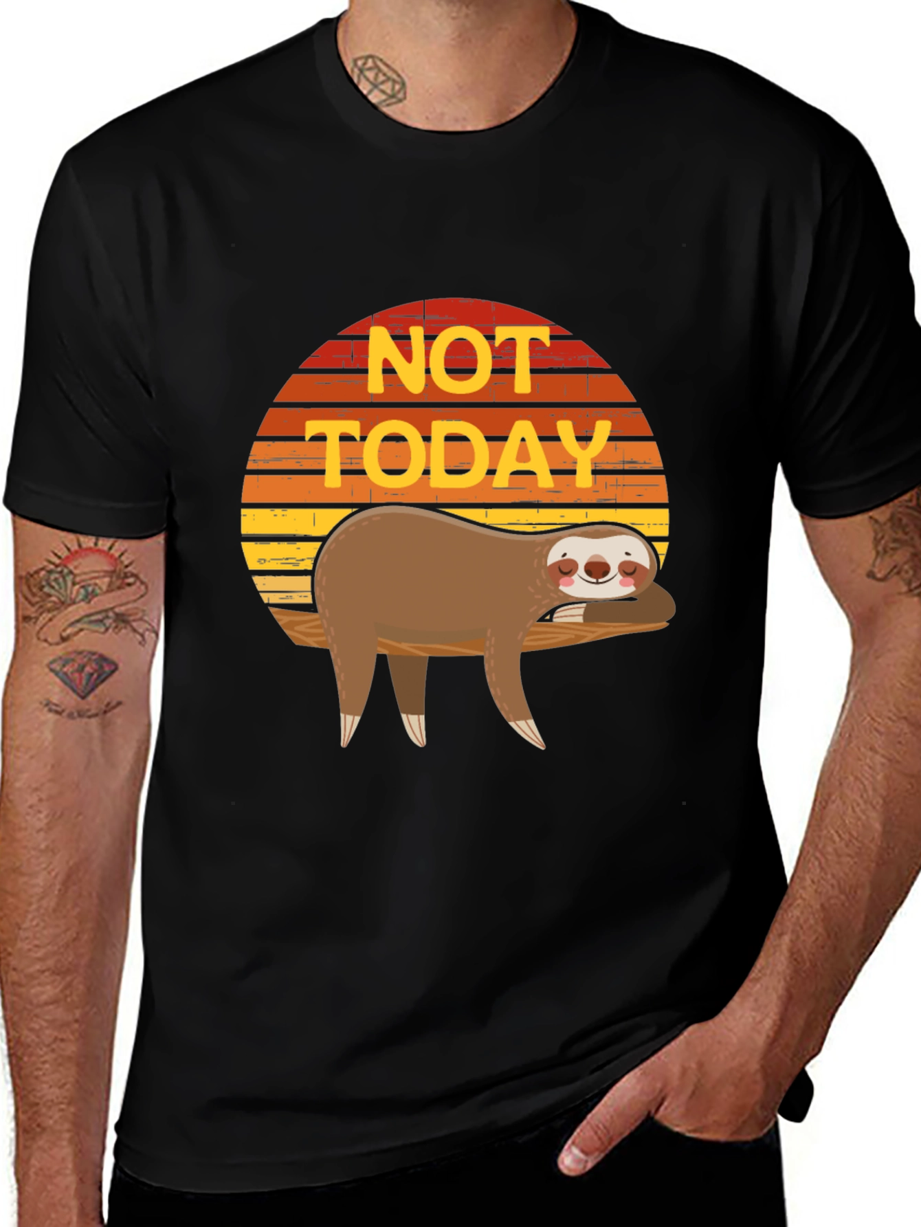 Variant 17 of Not Today Sloth Graphic T-Shirt - Lazy Days Style