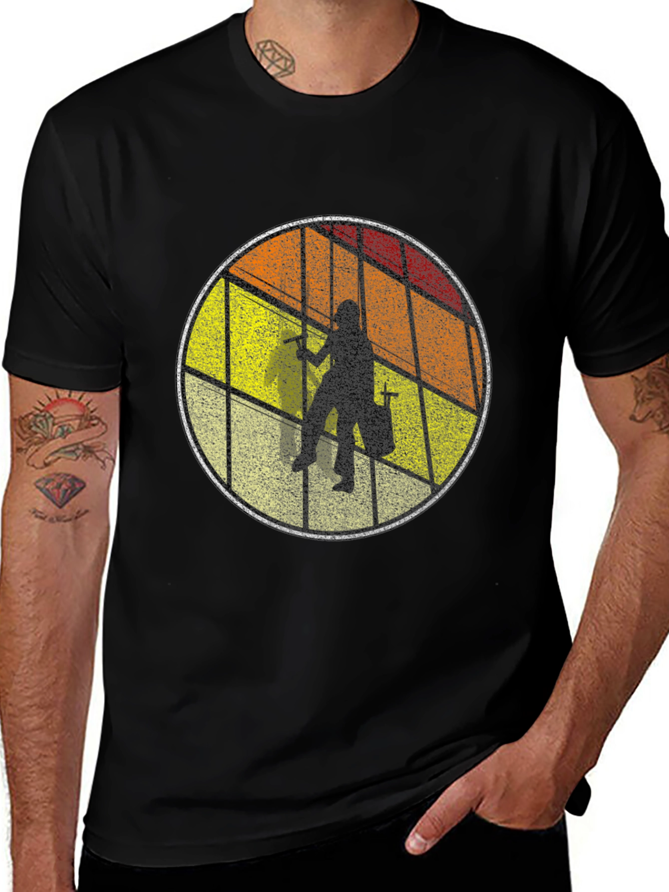 Variant 23 of Retro Window Washer Graphic T-Shirt