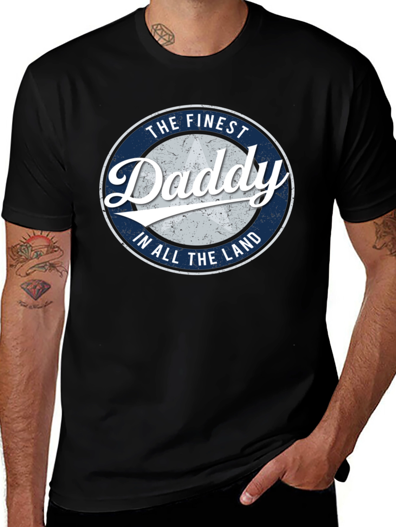 Variant 26 of The Finest Daddy T-Shirt - Black