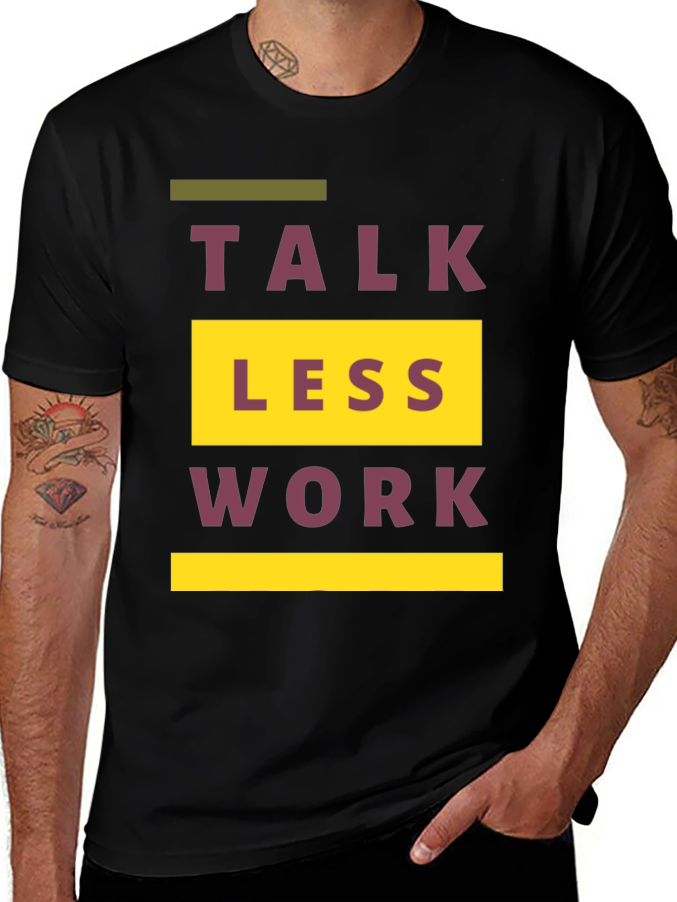 Variant 12 of Talk Less Work More Graphic T-Shirt