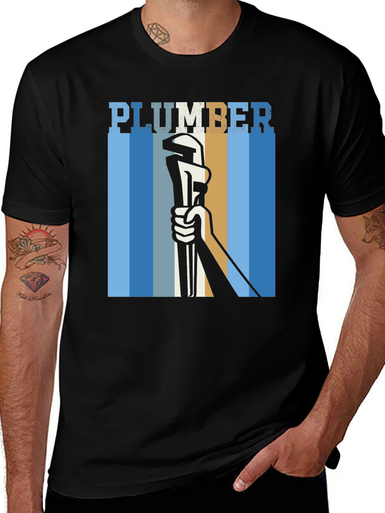 Variant 5 of Plumber Wrench T-Shirt - Funny Job Tee