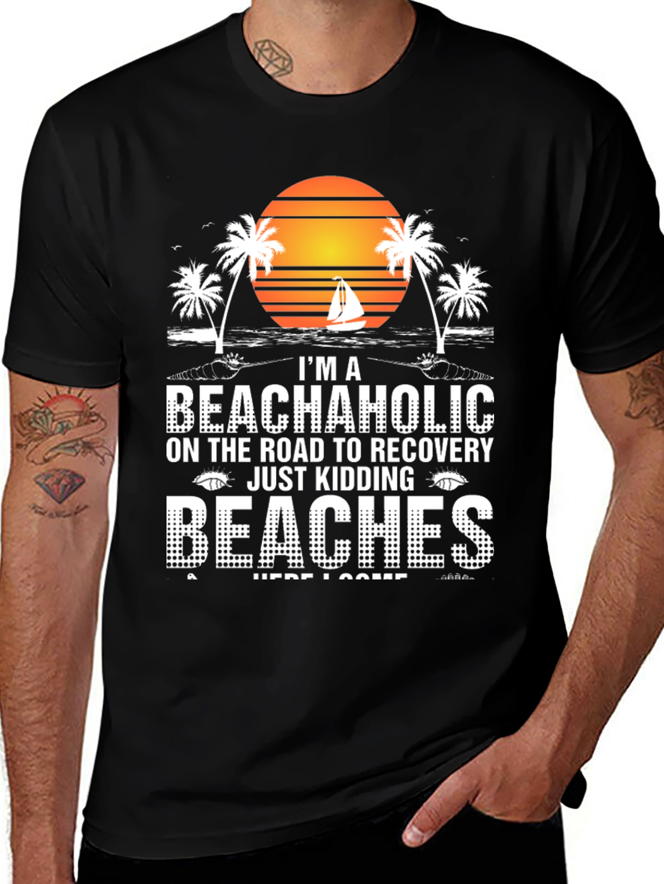 Variant 25 of Beachaholic Graphic T-Shirt