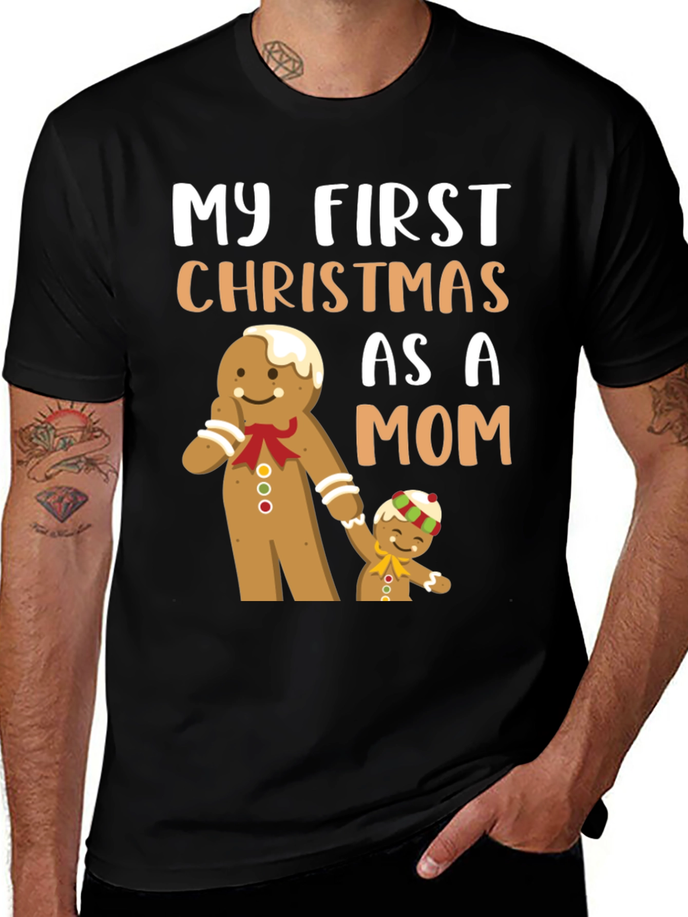 My First Christmas as a Mom T-Shirt Gingerbread
