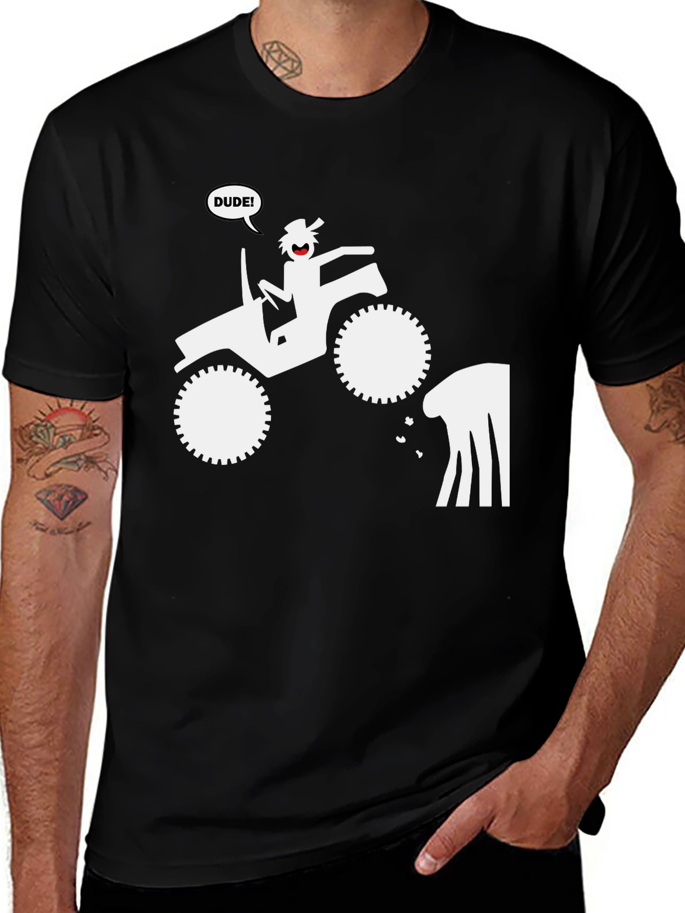 Variant 4 of Dude Off-Roading T-Shirt