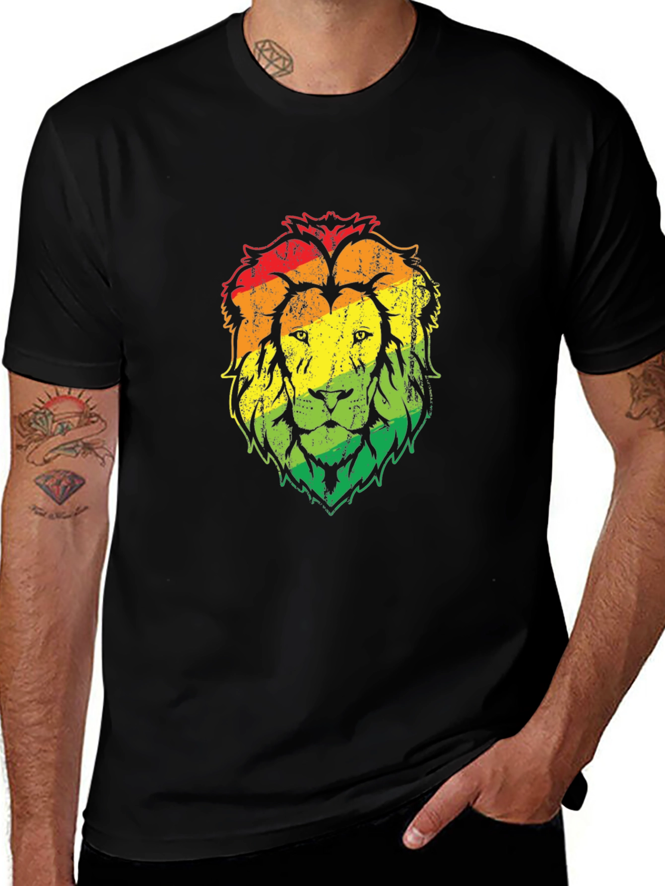 Rasta Lion T-Shirt - Reggae Style Graphic Tee