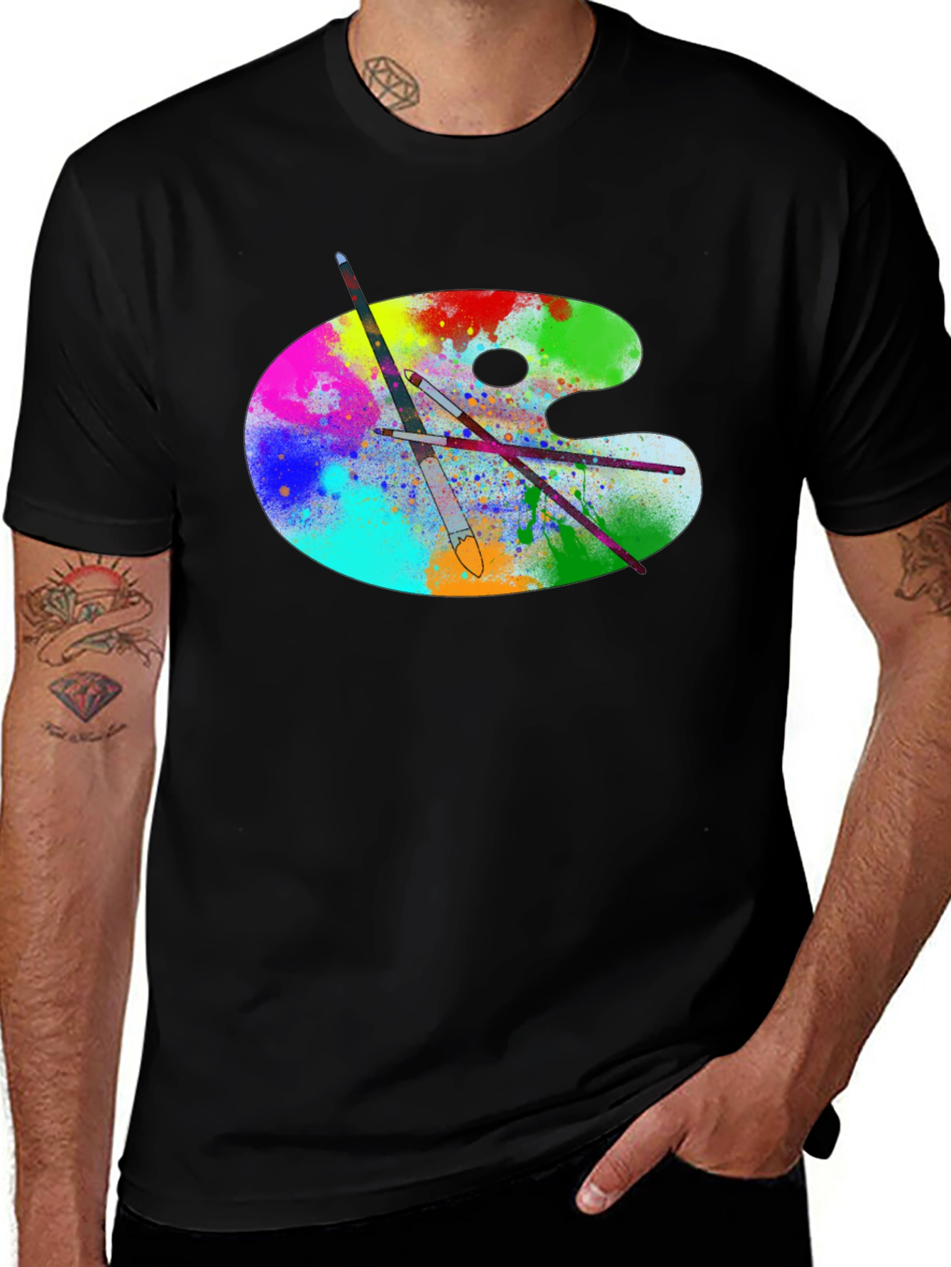Variant 18 of Colorful Artist Palette Graphic Tee