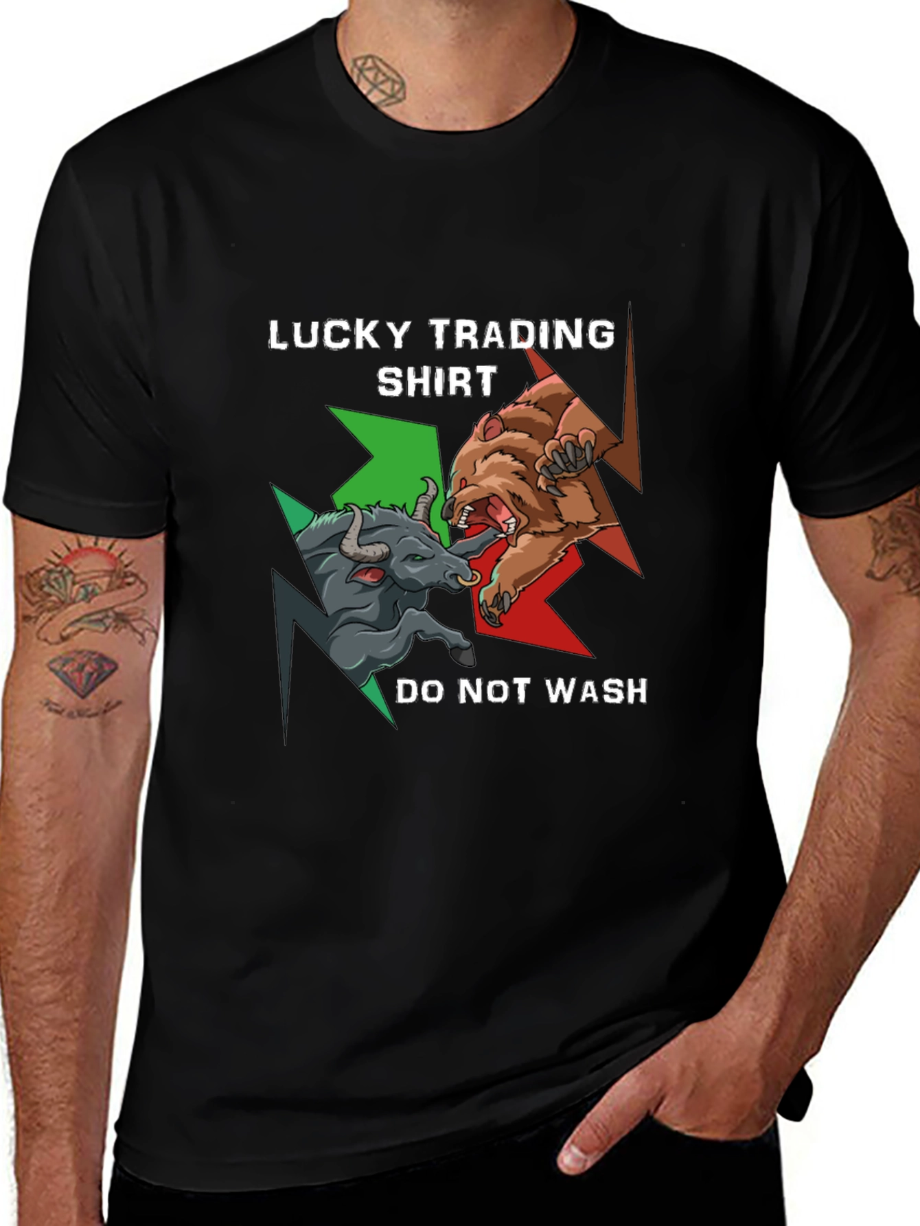 Lucky Trading Shirt - Bull vs Bear - Stock Market Apparel