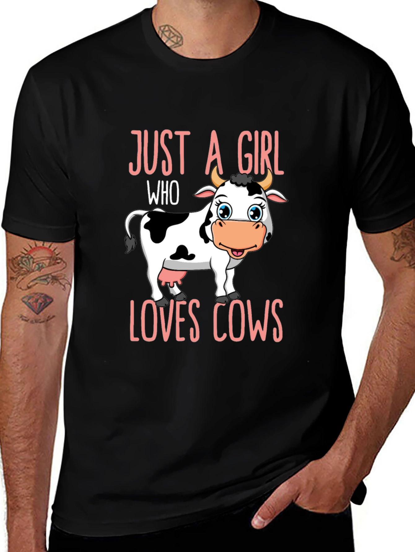 Variant 19 of Just a Girl Who Loves Cows T-Shirt