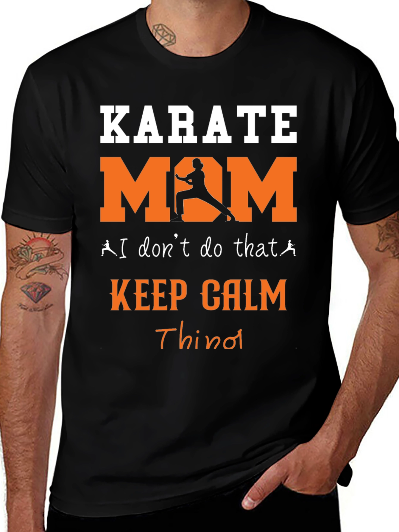 Variant 2 of Karate Mom T-Shirt - Keep Calm and Throw