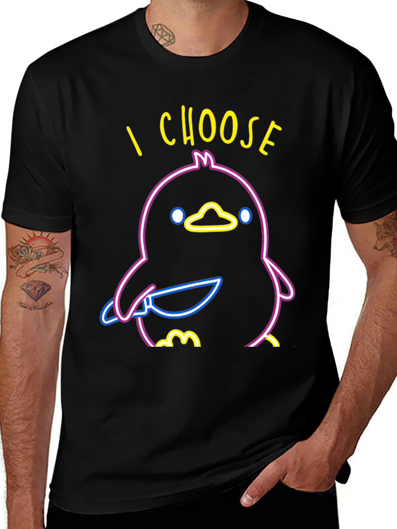 Variant 10 of I Choose Violence Duck Graphic Tee