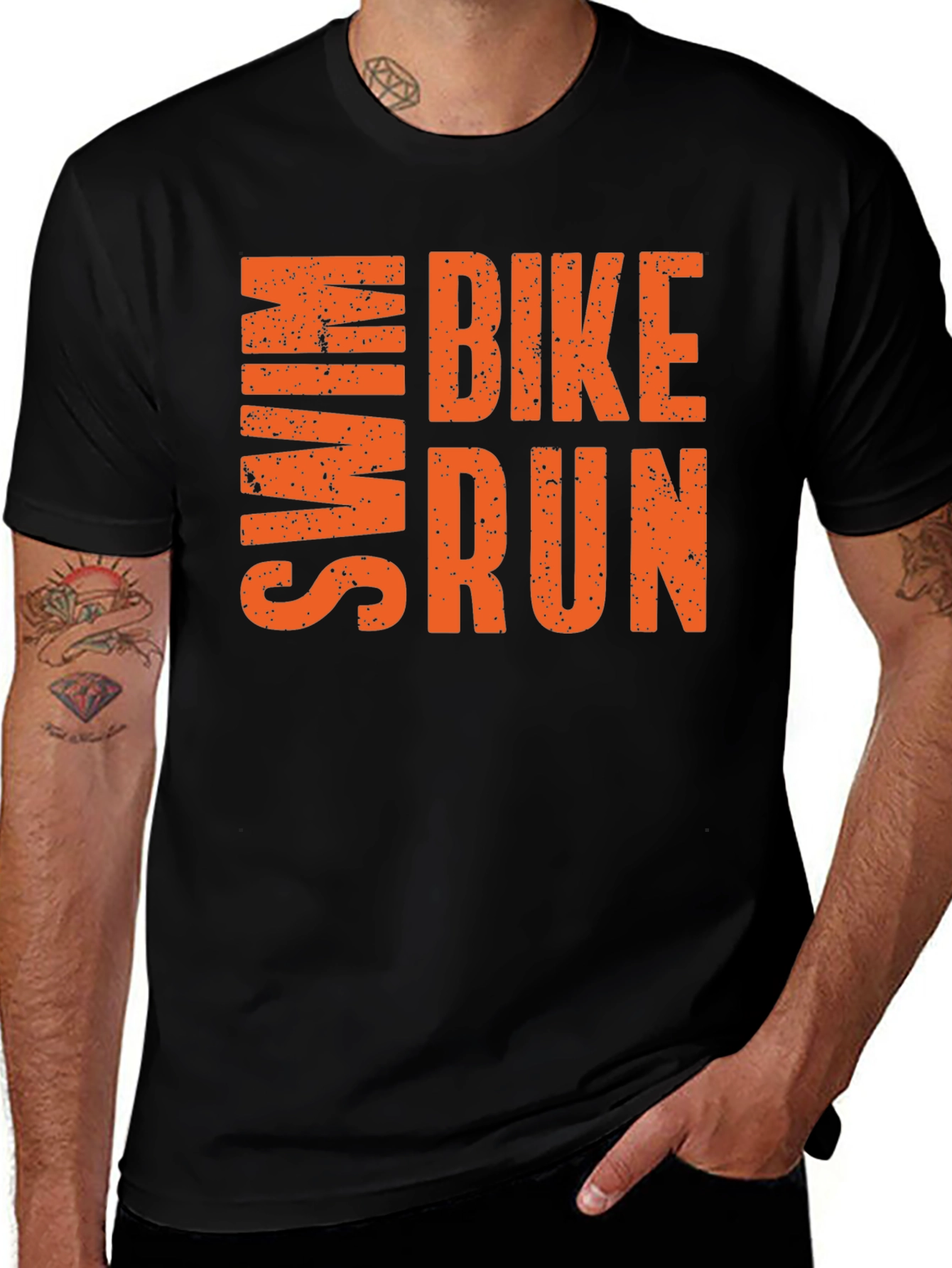 Variant 4 of Swim Bike Run T-Shirt | Athletic Triathlon Tee