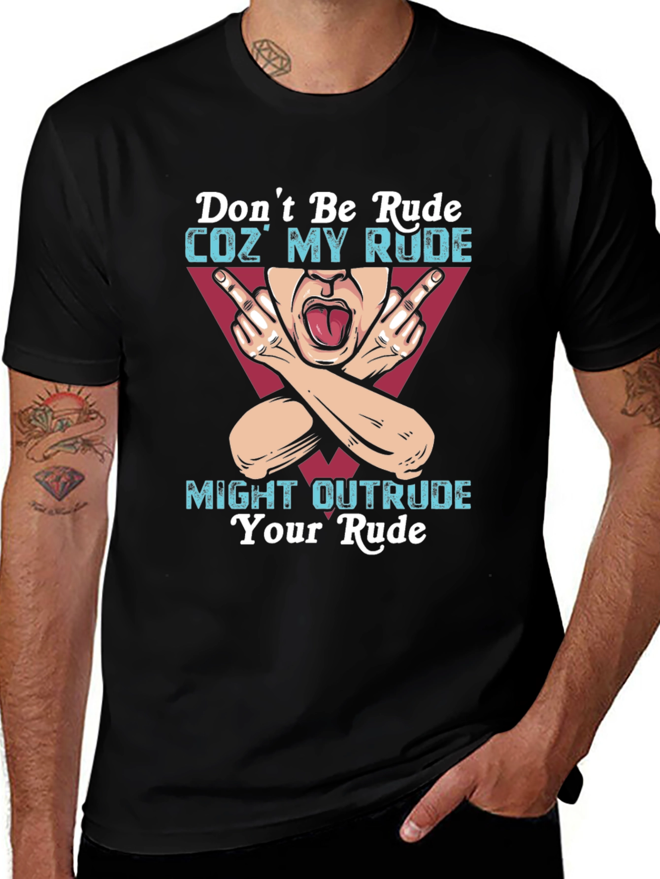 Variant 28 of Don't Be Rude Graphic Tee