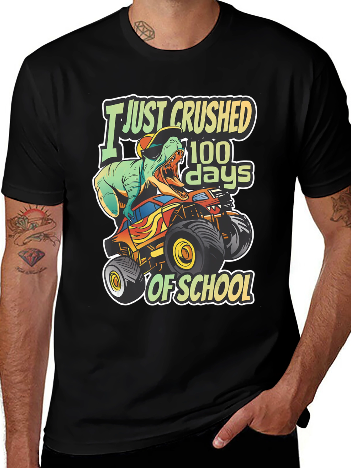 Dino 100 Days of School T-Shirt