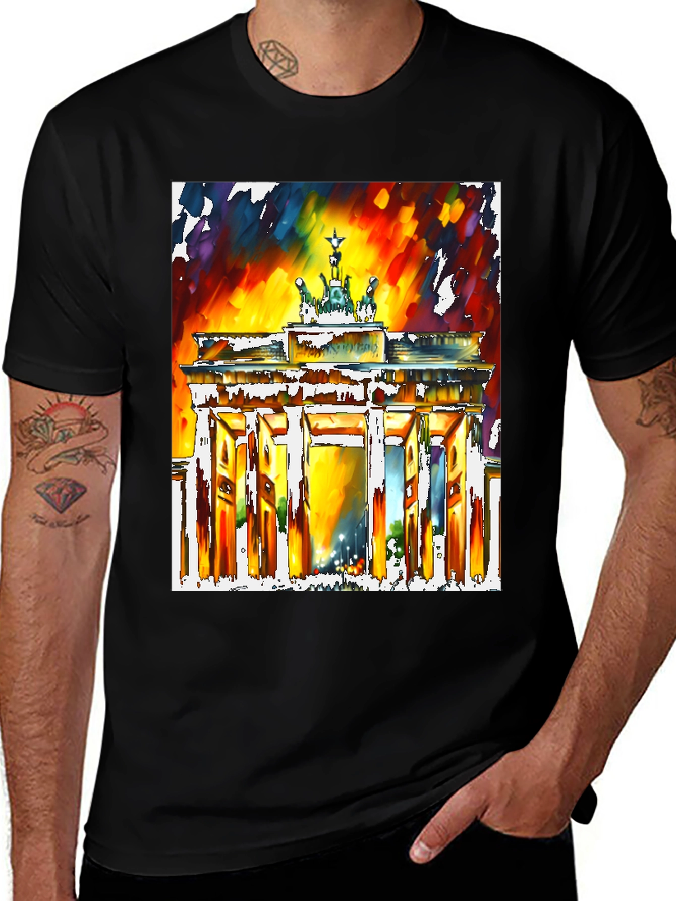Berlin Brandenburg Gate Art Graphic T-Shirt