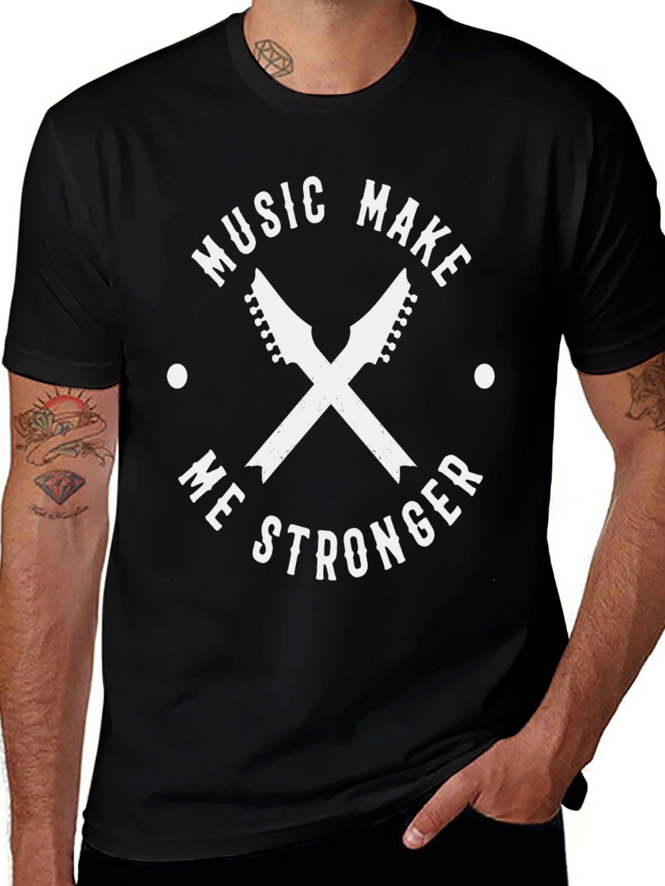 Variant 22 of Music Makes Me Stronger Graphic T-Shirt