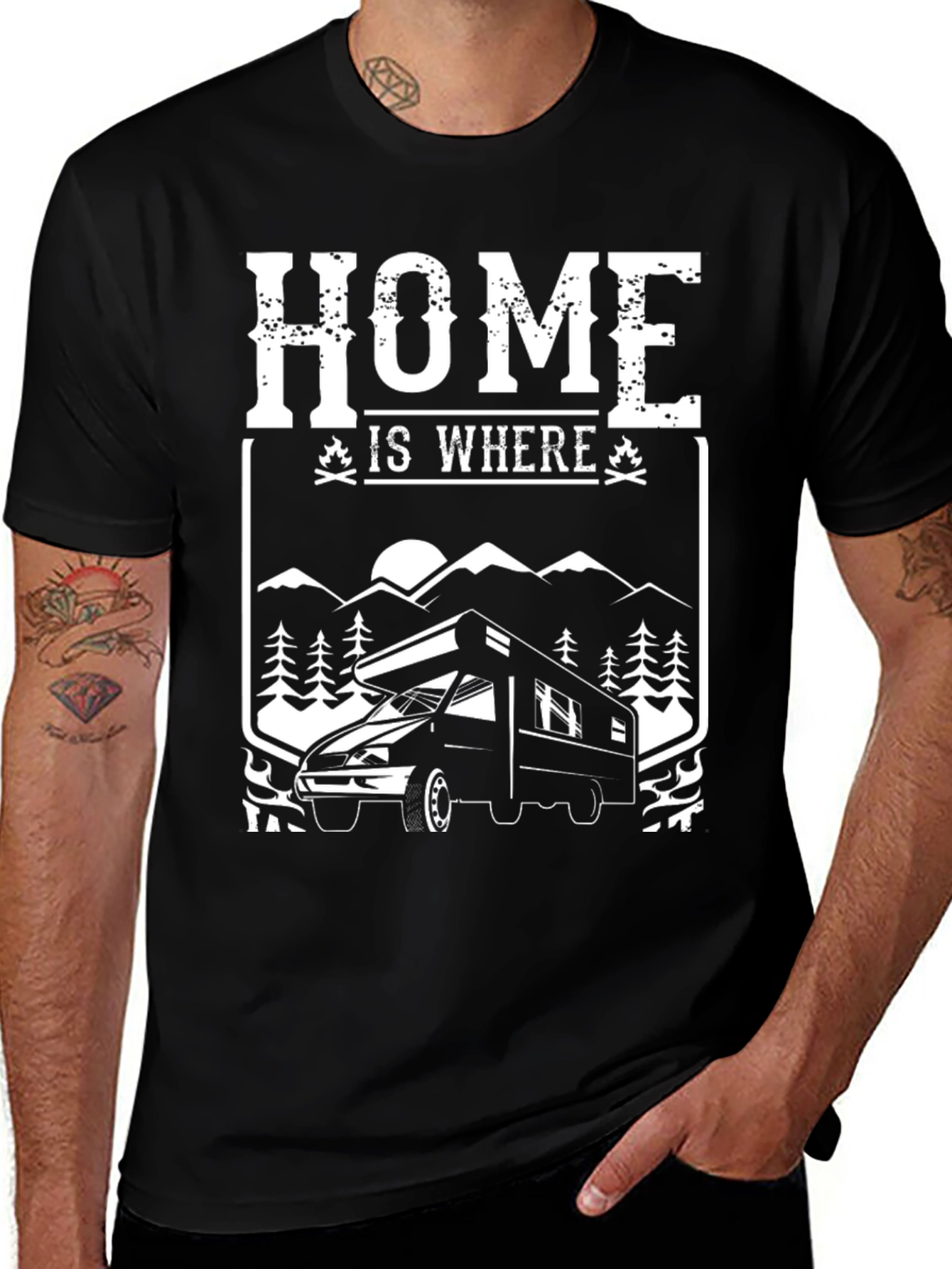 Variant 6 of Home is Where You Park It Camping T-Shirt
