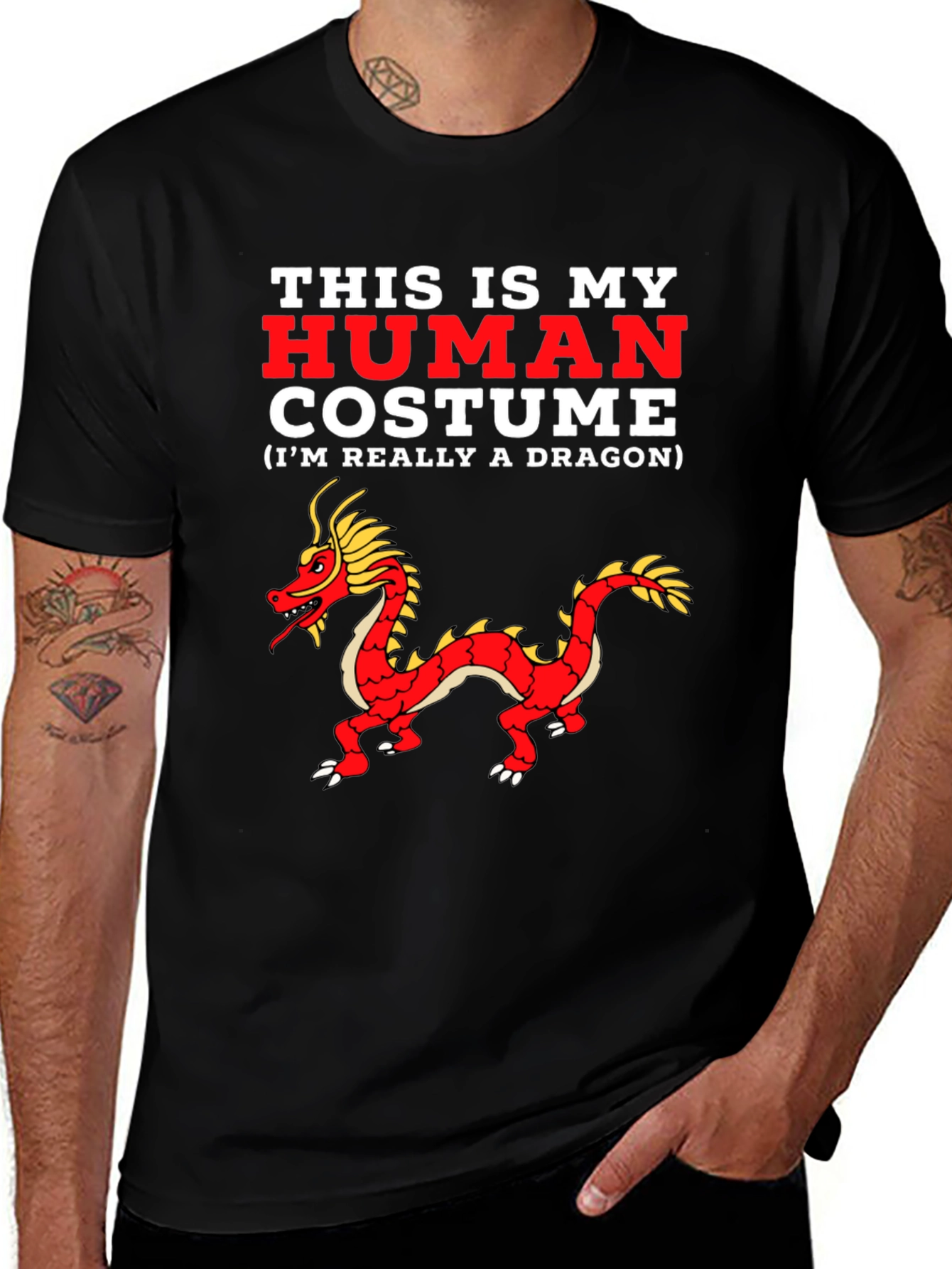 Variant 25 of Human Costume Dragon T-Shirt