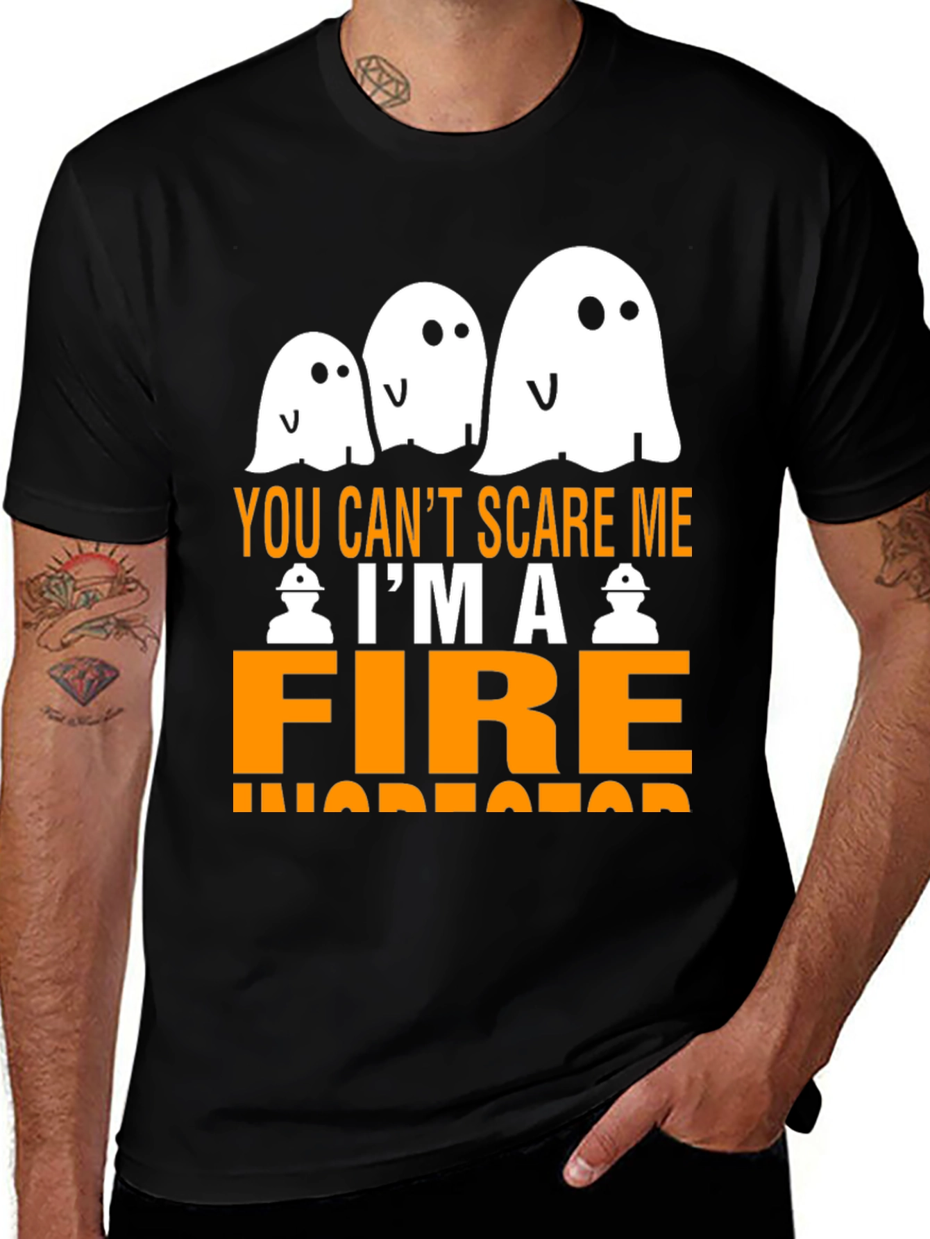 Variant 9 of Funny Halloween Fire Inspector T-Shirt