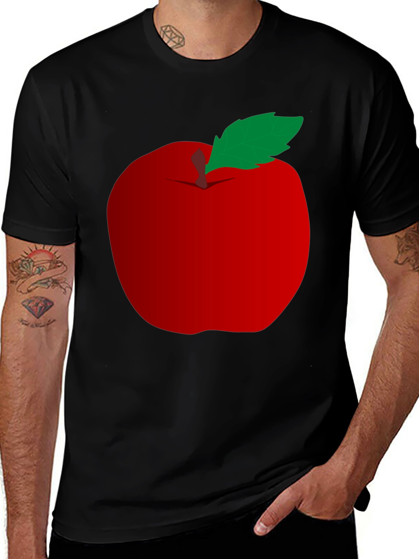 Variant 3 of Apple Graphic T-Shirt - Classic Fruit Design