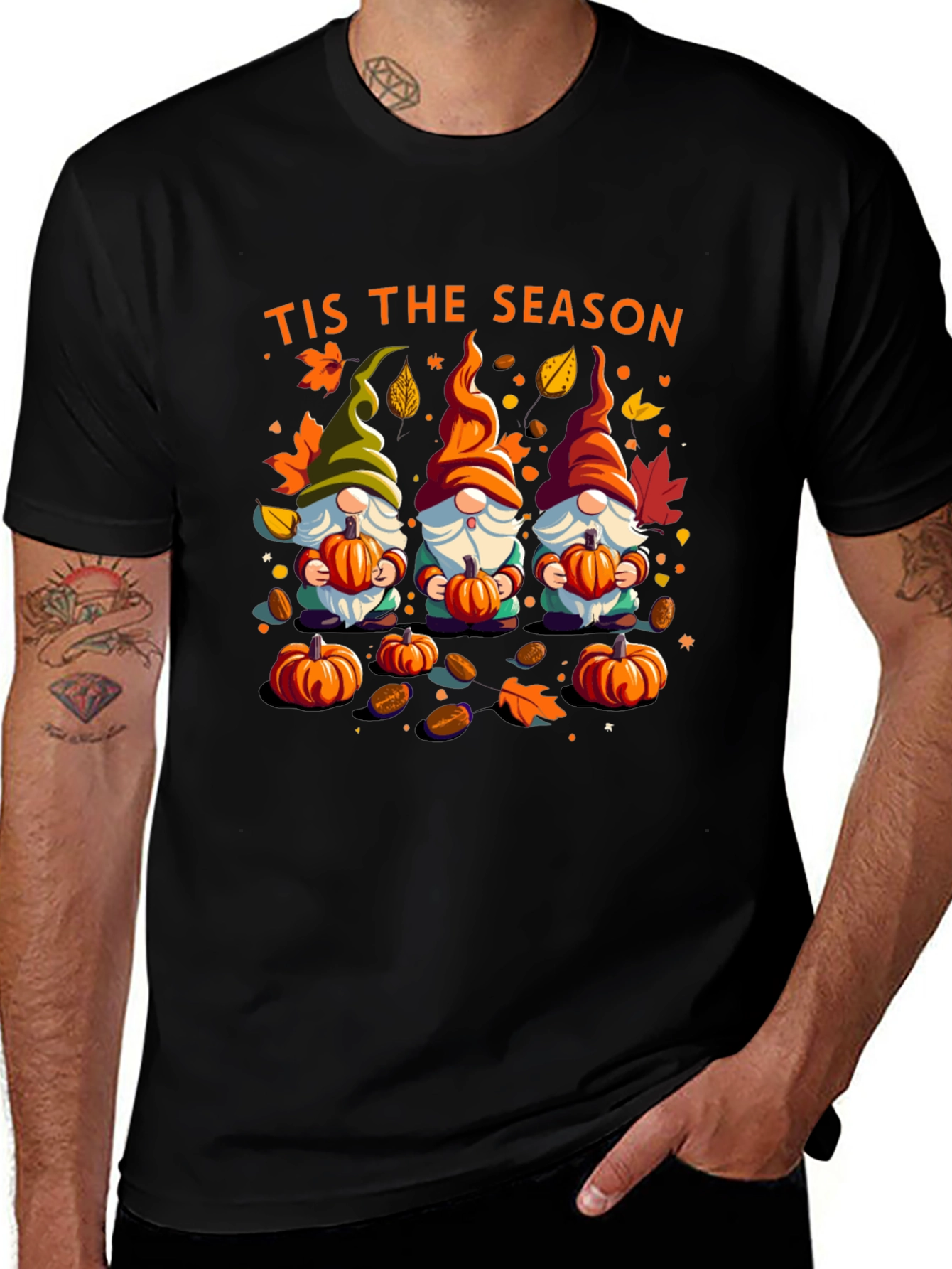 Variant 4 of Tis The Season Gnomes Pumpkin Patch T-Shirt