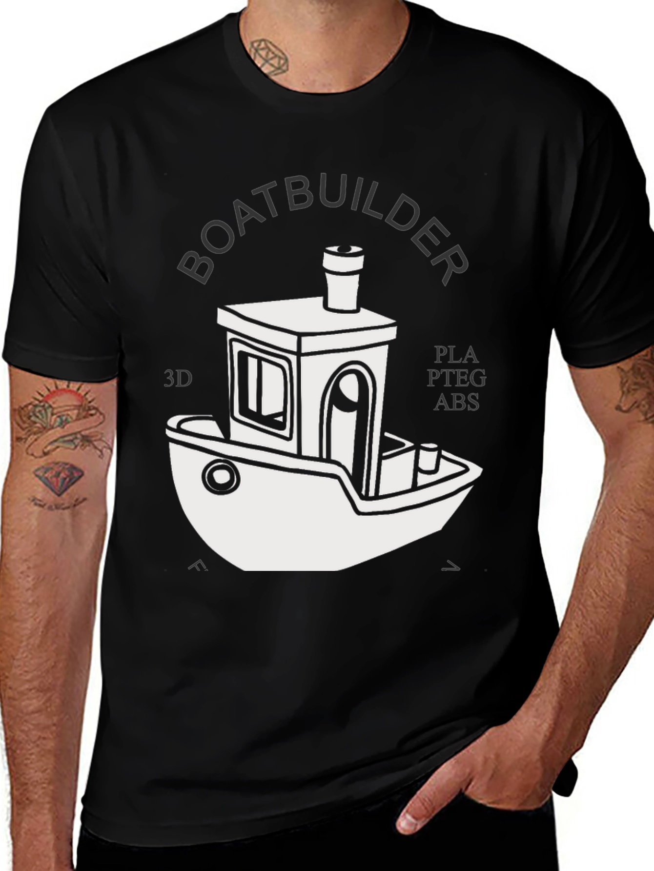 Variant 23 of Boatbuilder 3D Printing T-Shirt - Black