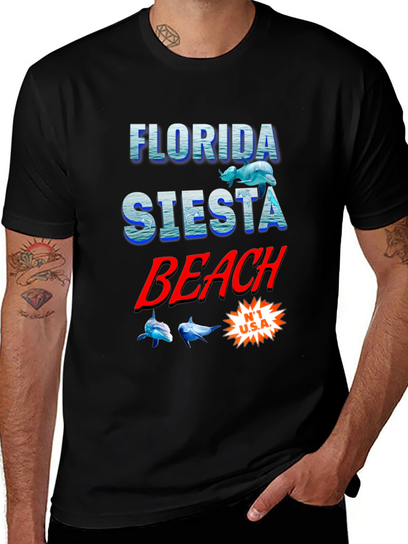 Variant 2 of Florida Siesta Beach Graphic T-Shirt