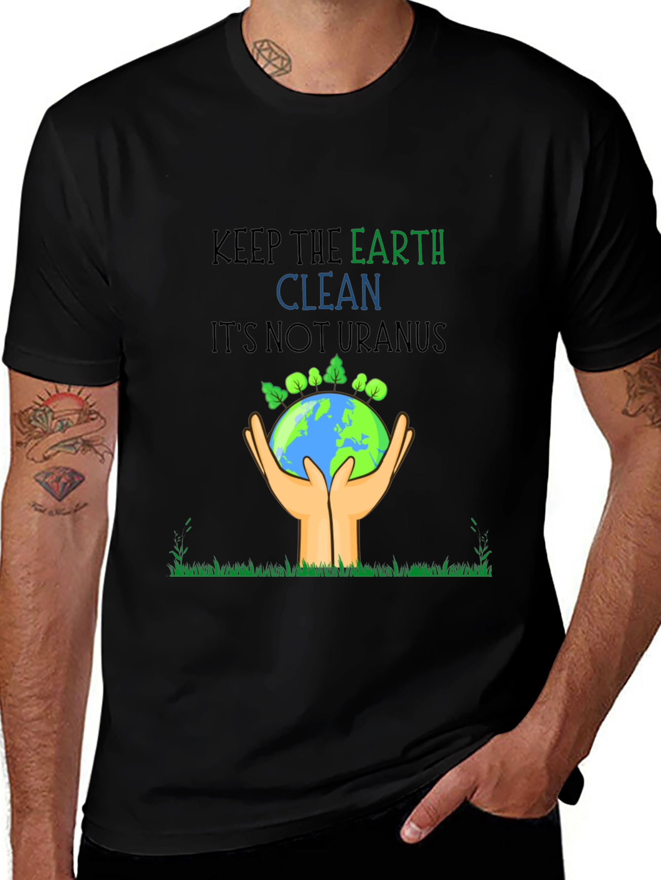 Eco-Friendly "Keep Earth Clean" Graphic Tee