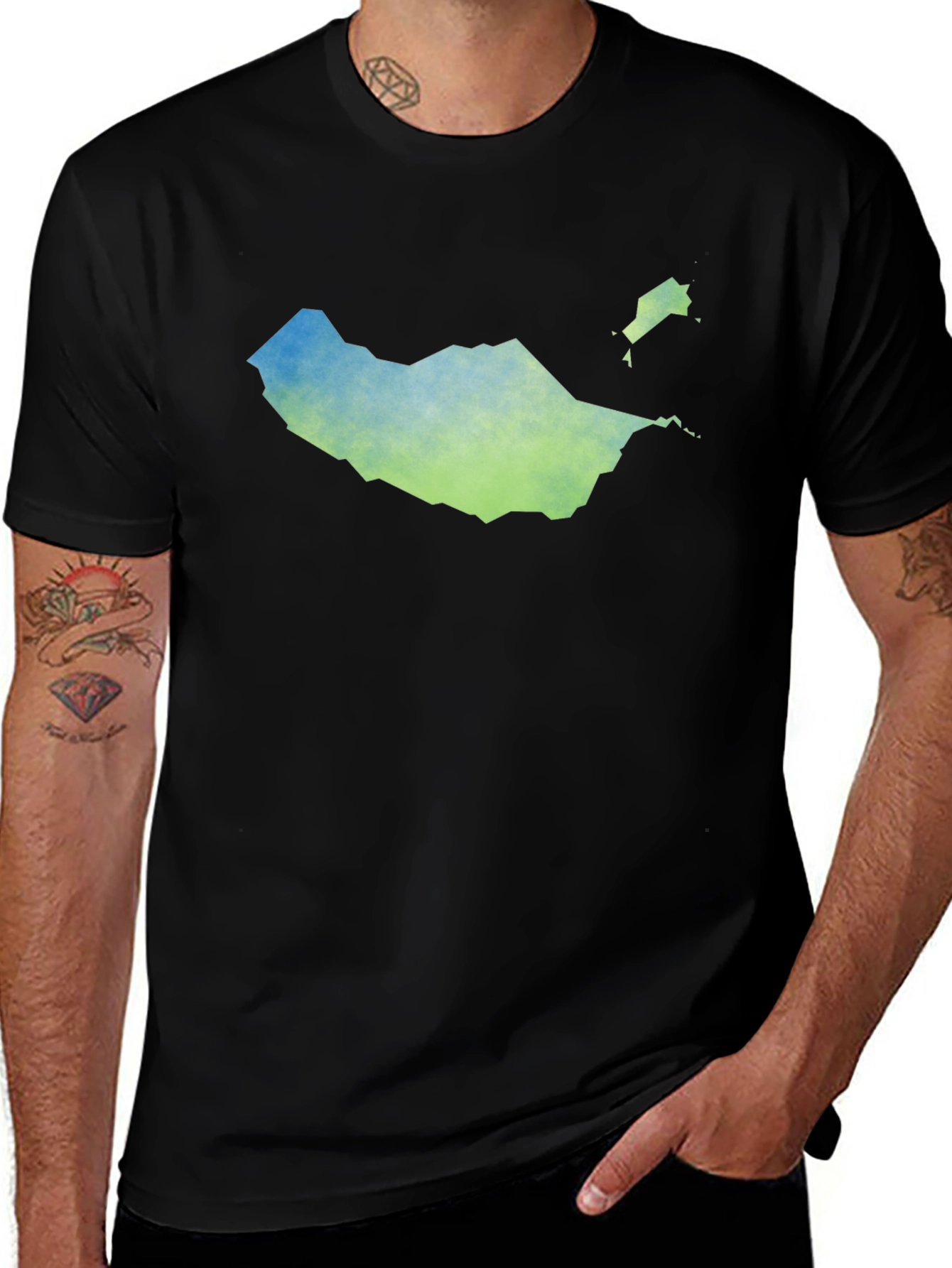 Variant 11 of Watercolor Island Graphic T-Shirt