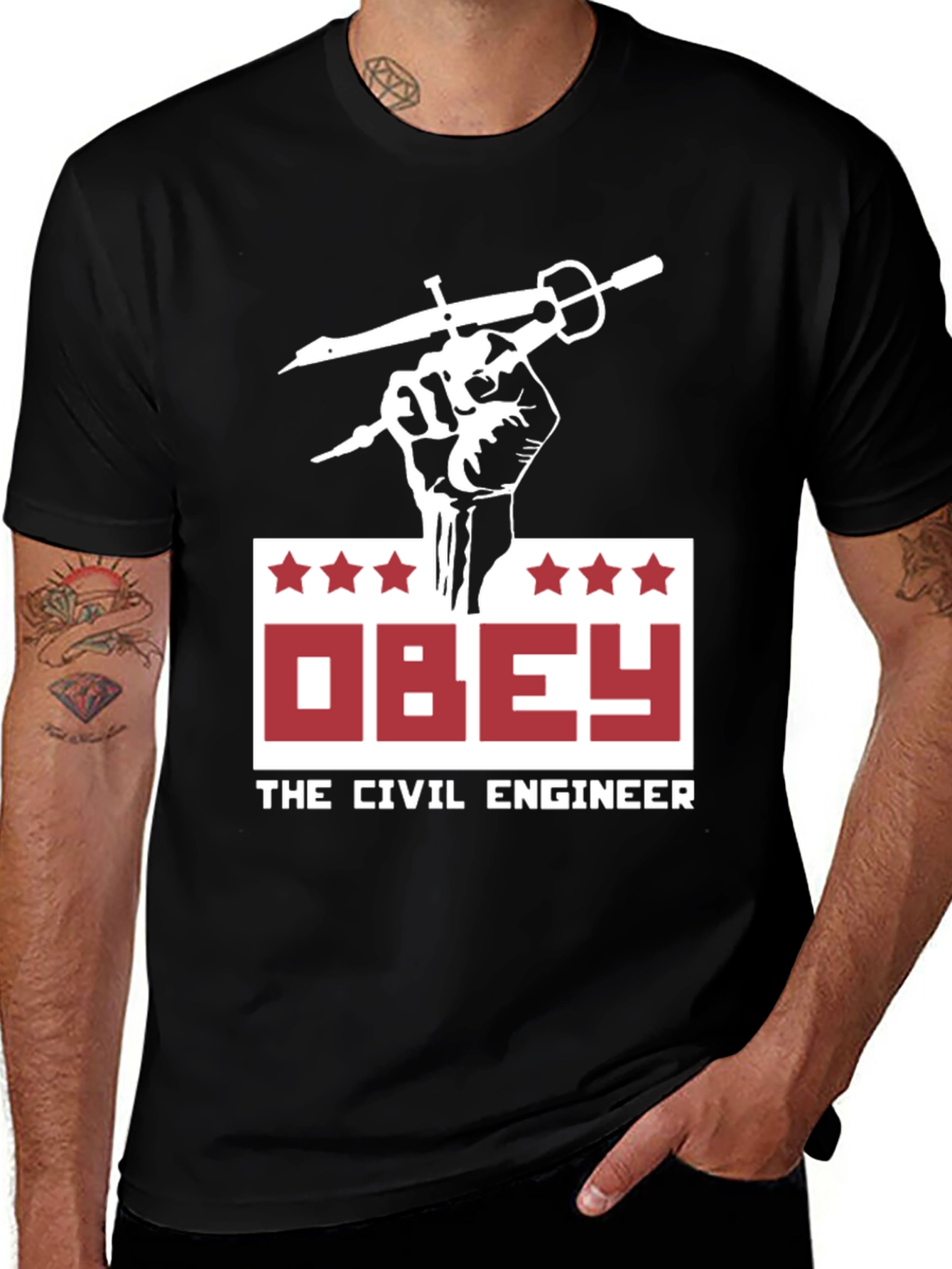 Variant 26 of Obey the Civil Engineer Graphic T-Shirt
