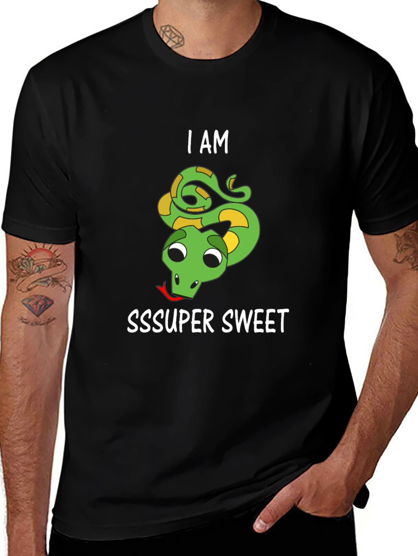Variant 29 of I Am Sssuper Sweet Snake Graphic T-Shirt
