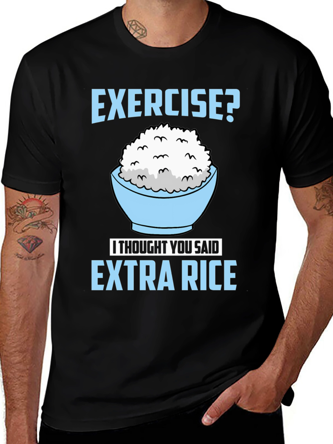 Variant 12 of Extra Rice T-Shirt - Funny Foodie Tee