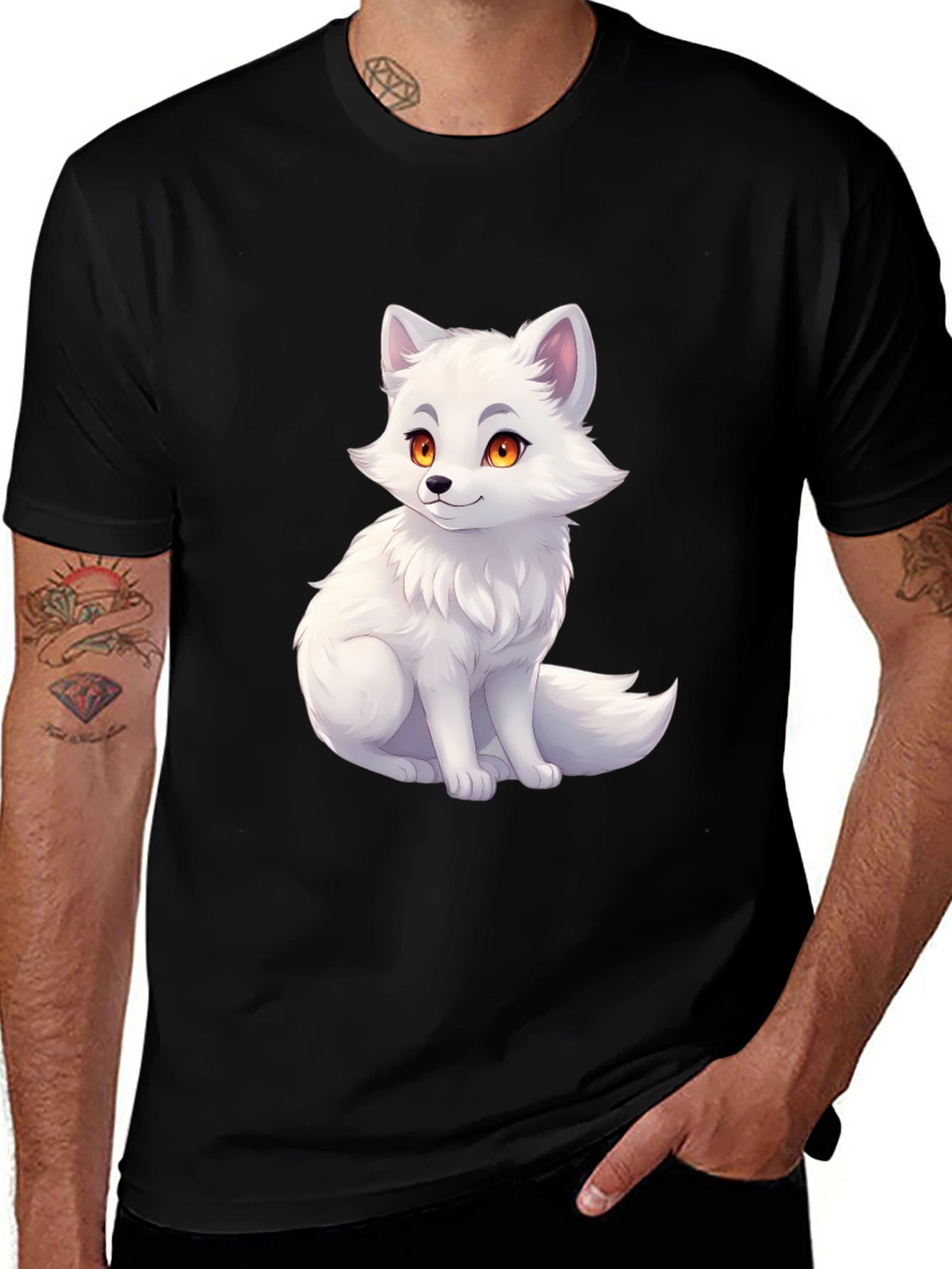 Variant 16 of Cute Arctic Fox Graphic T-Shirt