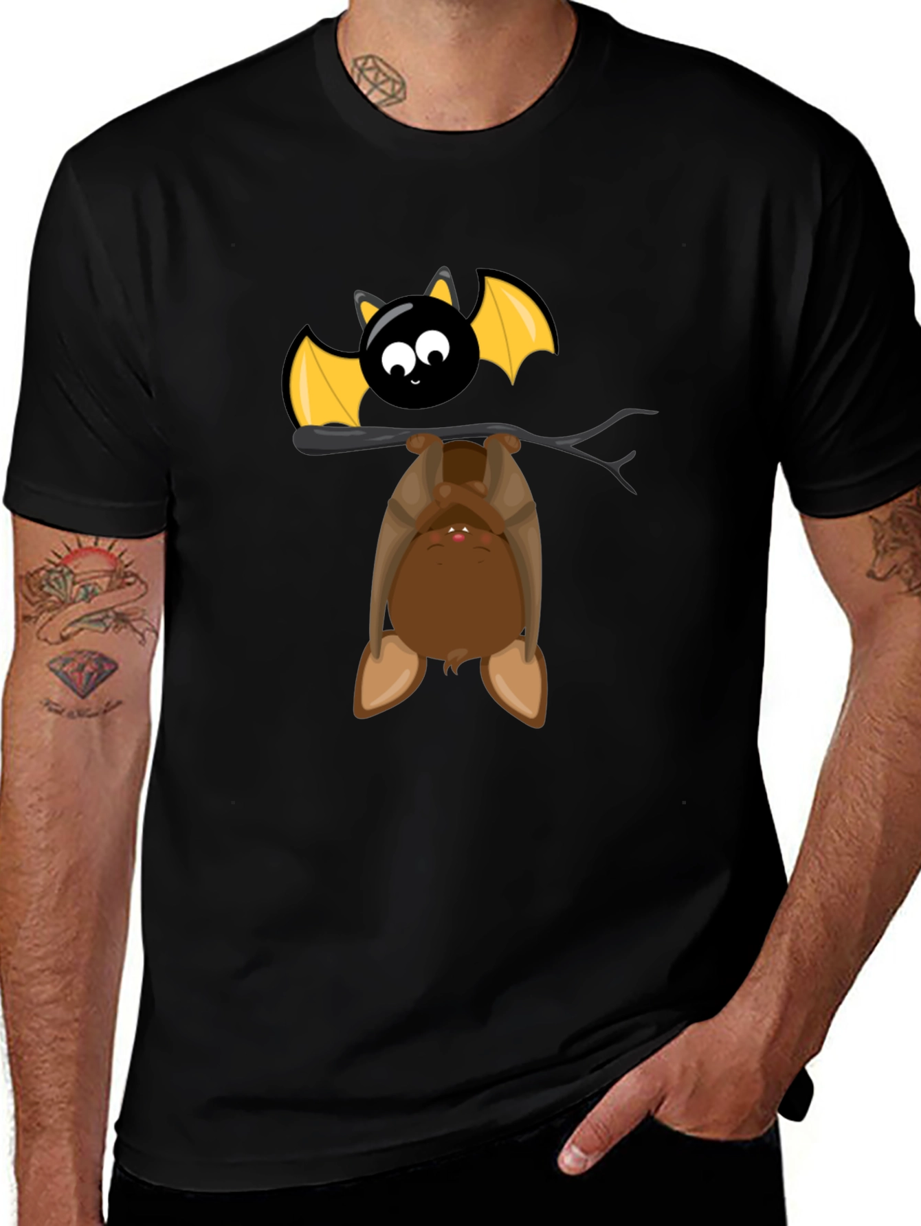 Variant 20 of Cute Cartoon Bat Graphic Tee