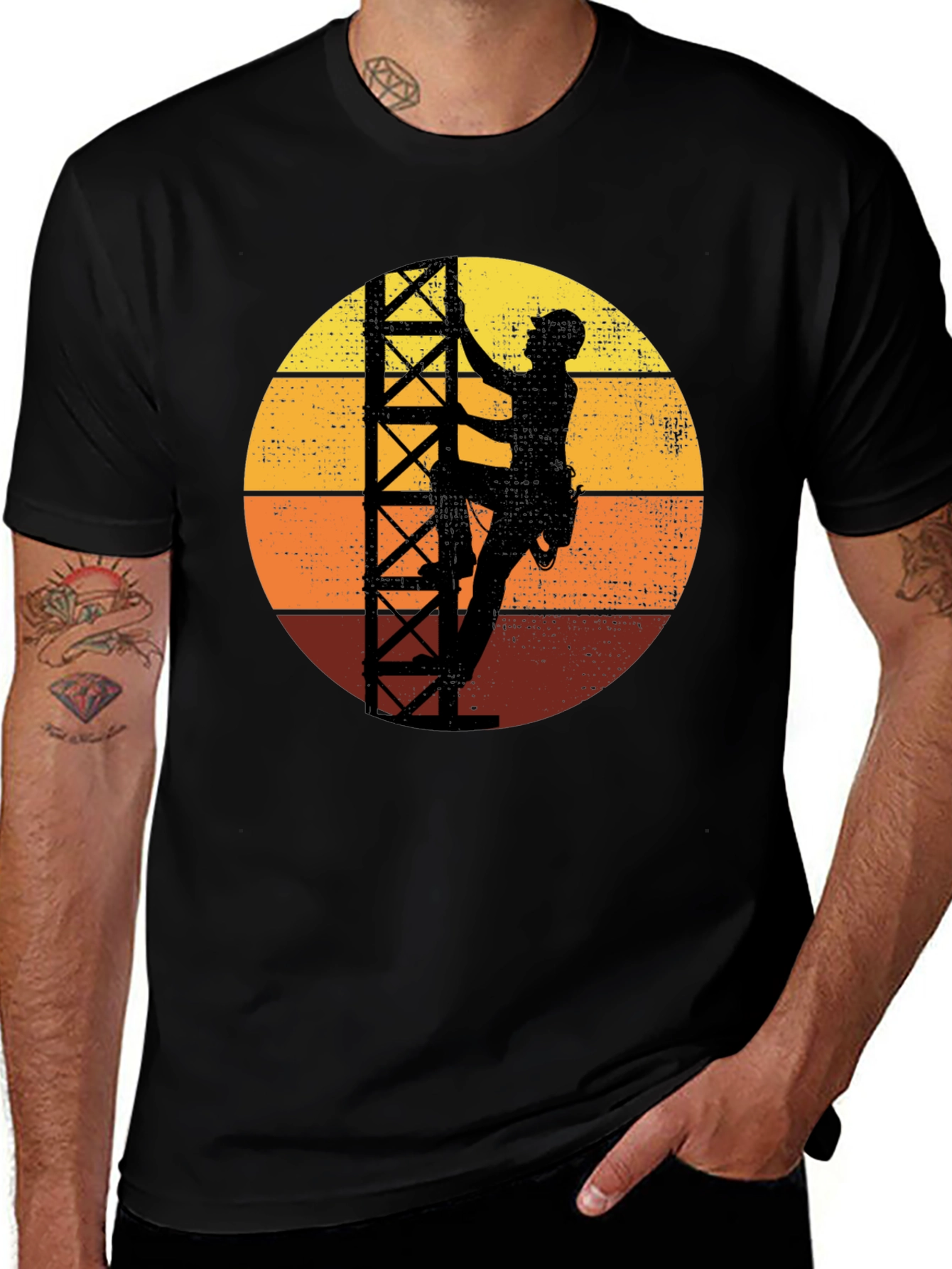 Variant 25 of Retro Tower Climber T-Shirt