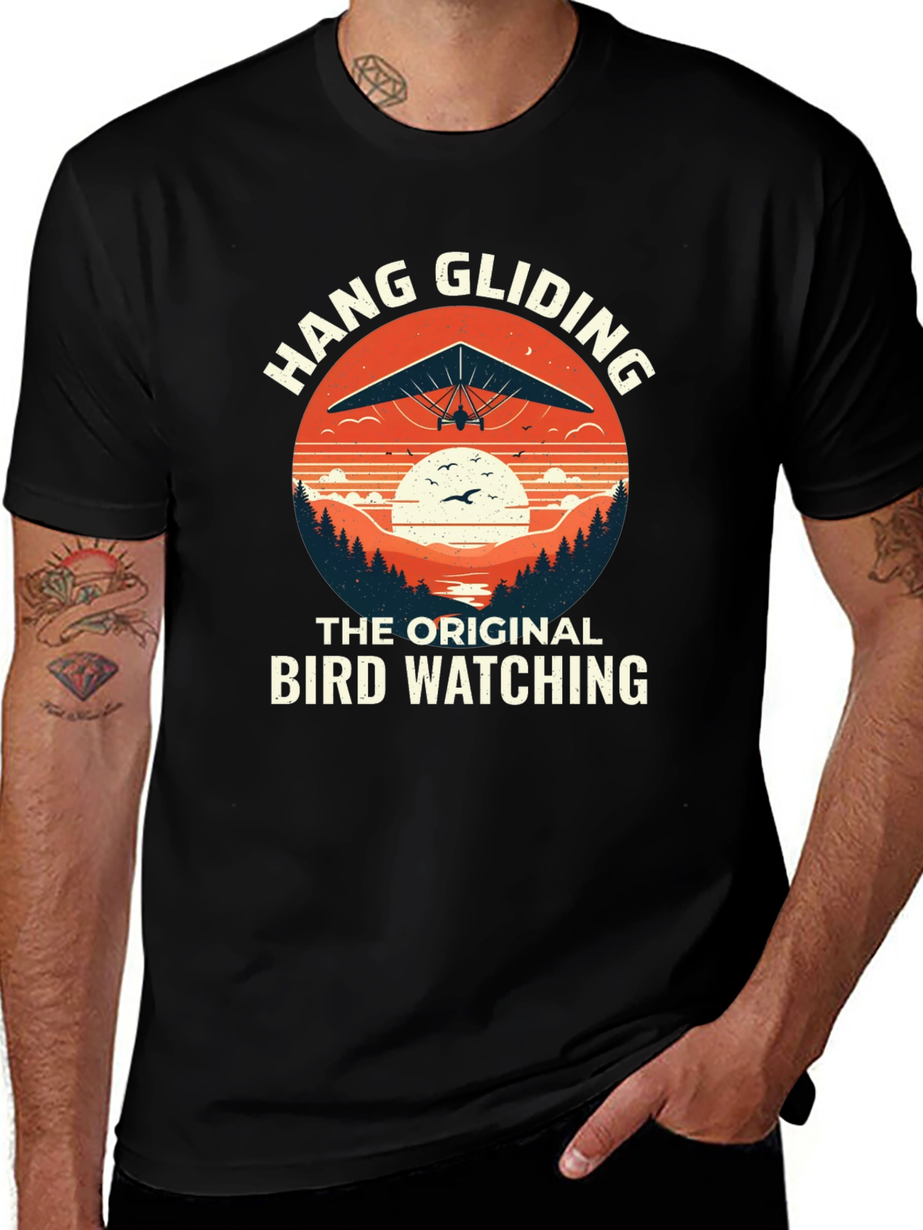 Variant 11 of Hang Gliding Bird Watching T-Shirt