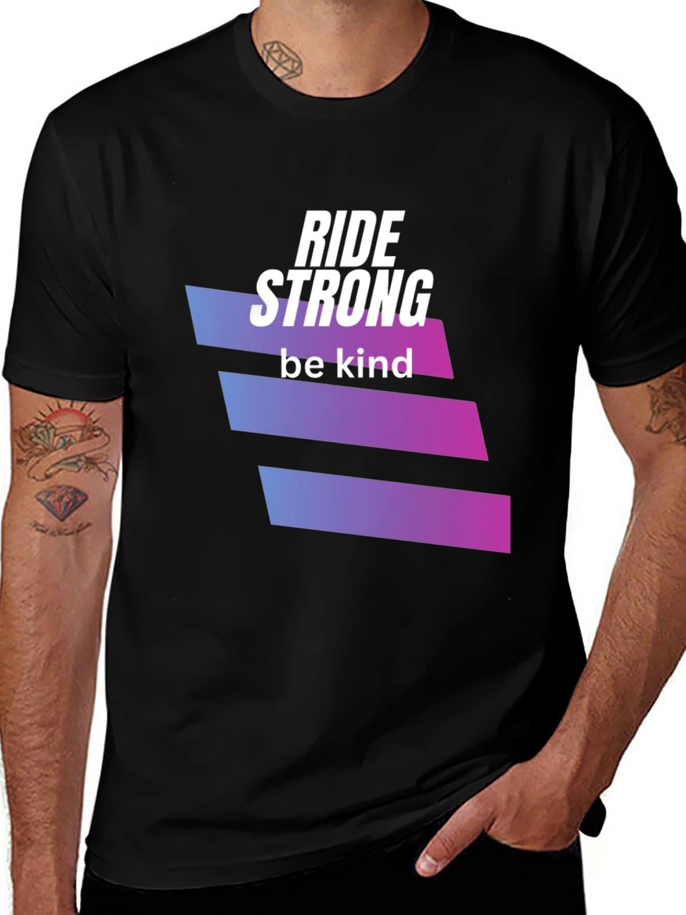 Variant 3 of Ride Strong Be Kind Black T-Shirt