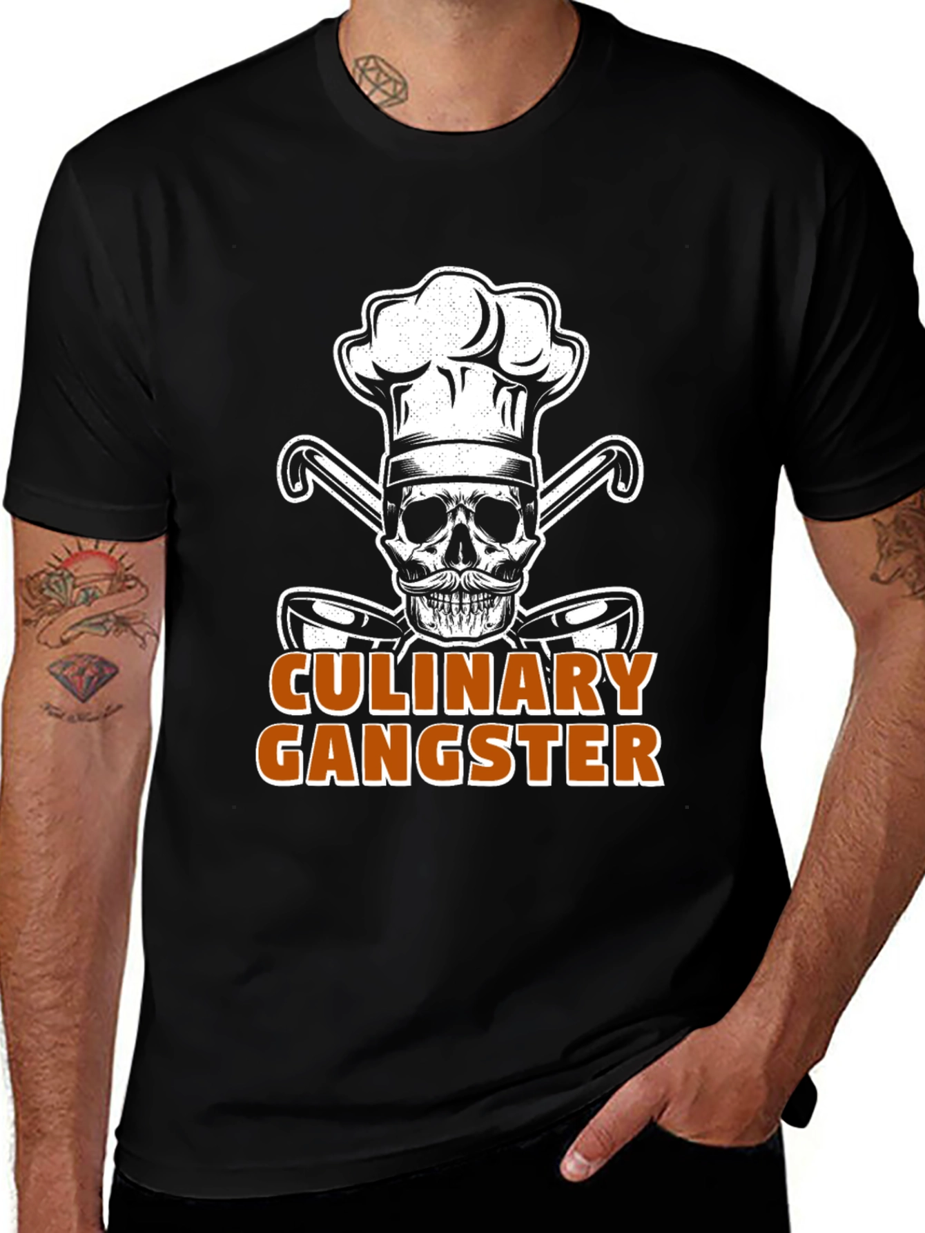Variant 12 of Culinary Gangster Chef Skull Graphic T-Shirt