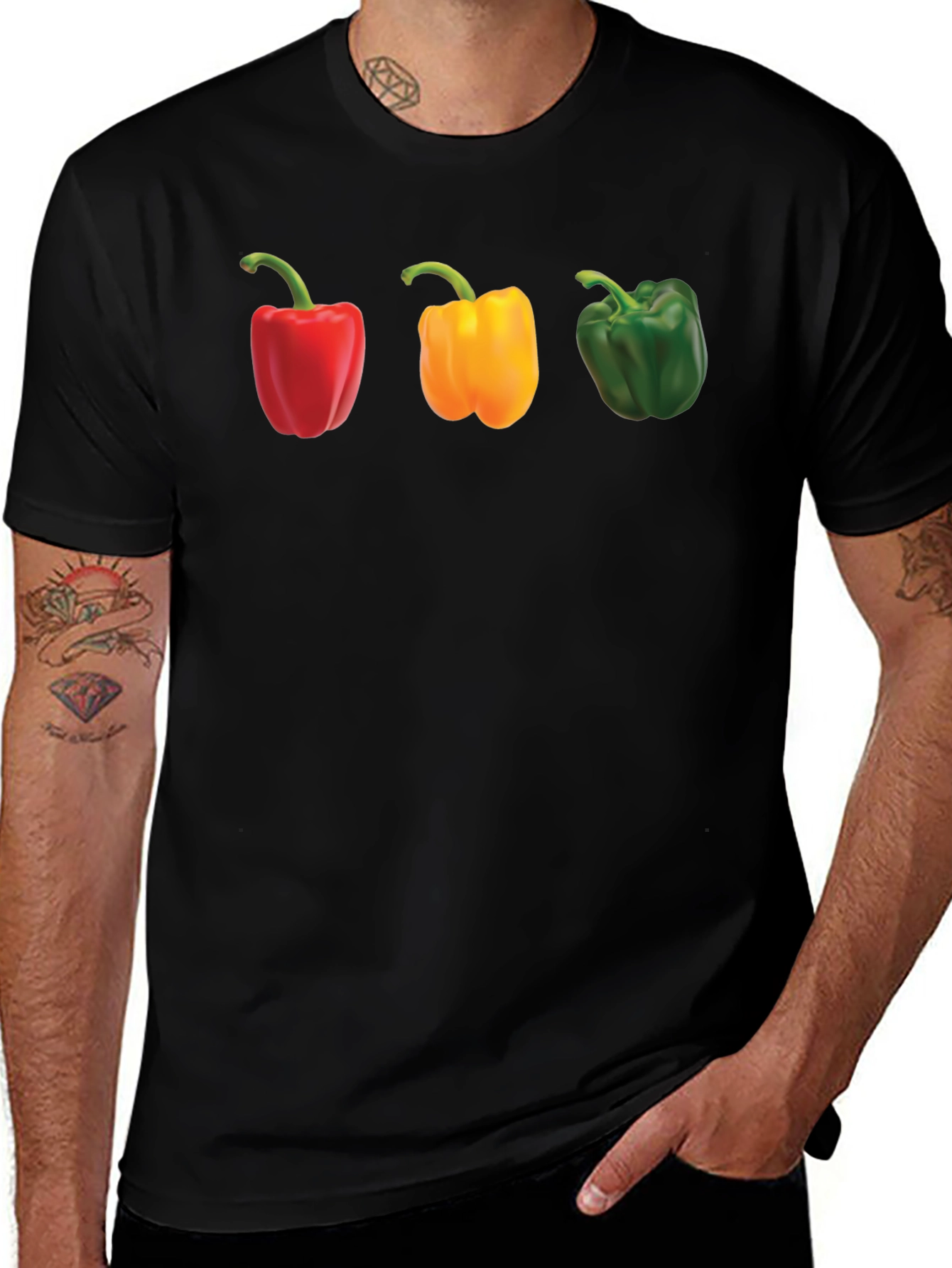 Variant 22 of Colorful Pepper Trio Graphic T-Shirt
