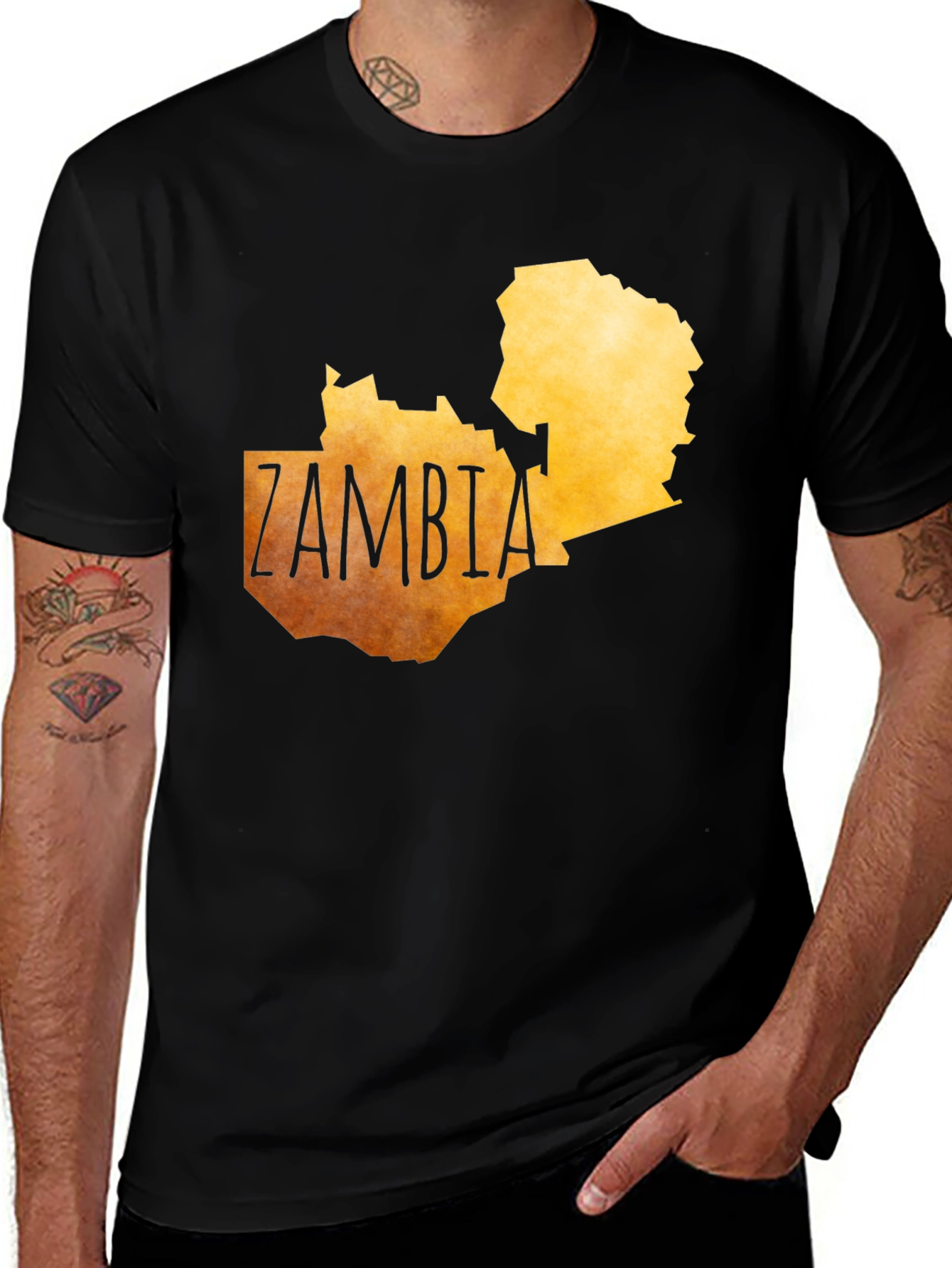 Zambia Map Graphic Tee - Country Pride T-Shirt