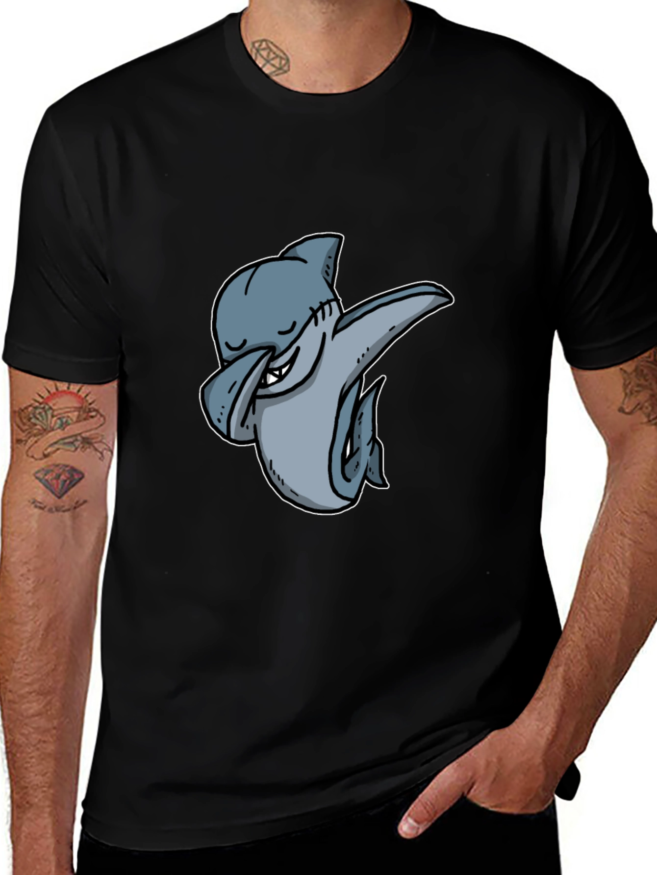 Variant 19 of Dabbing Shark Graphic Tee - Cool & Trendy