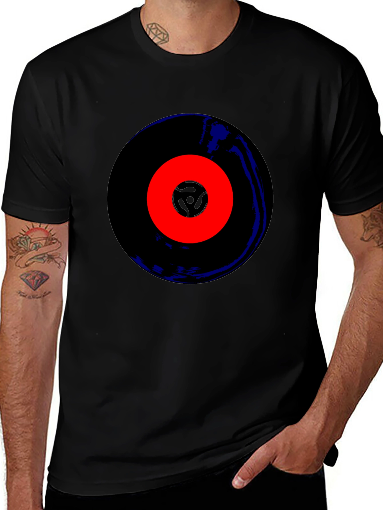 Variant 21 of Retro Vinyl Record Graphic T-Shirt - Classic Style