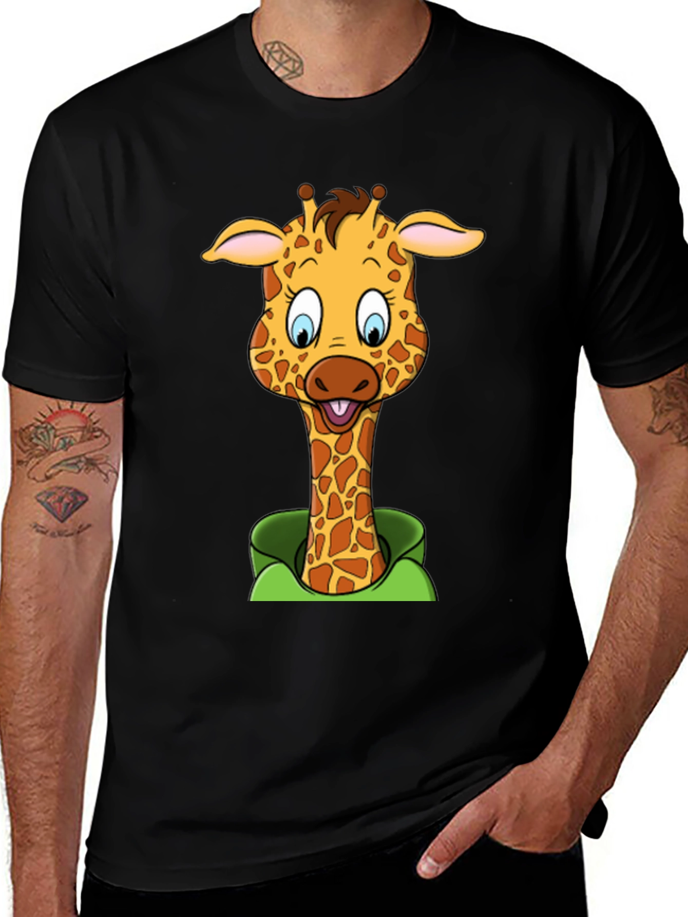Variant 8 of Cartoon Giraffe Tee - Fun & Stylish Unisex T-Shirt